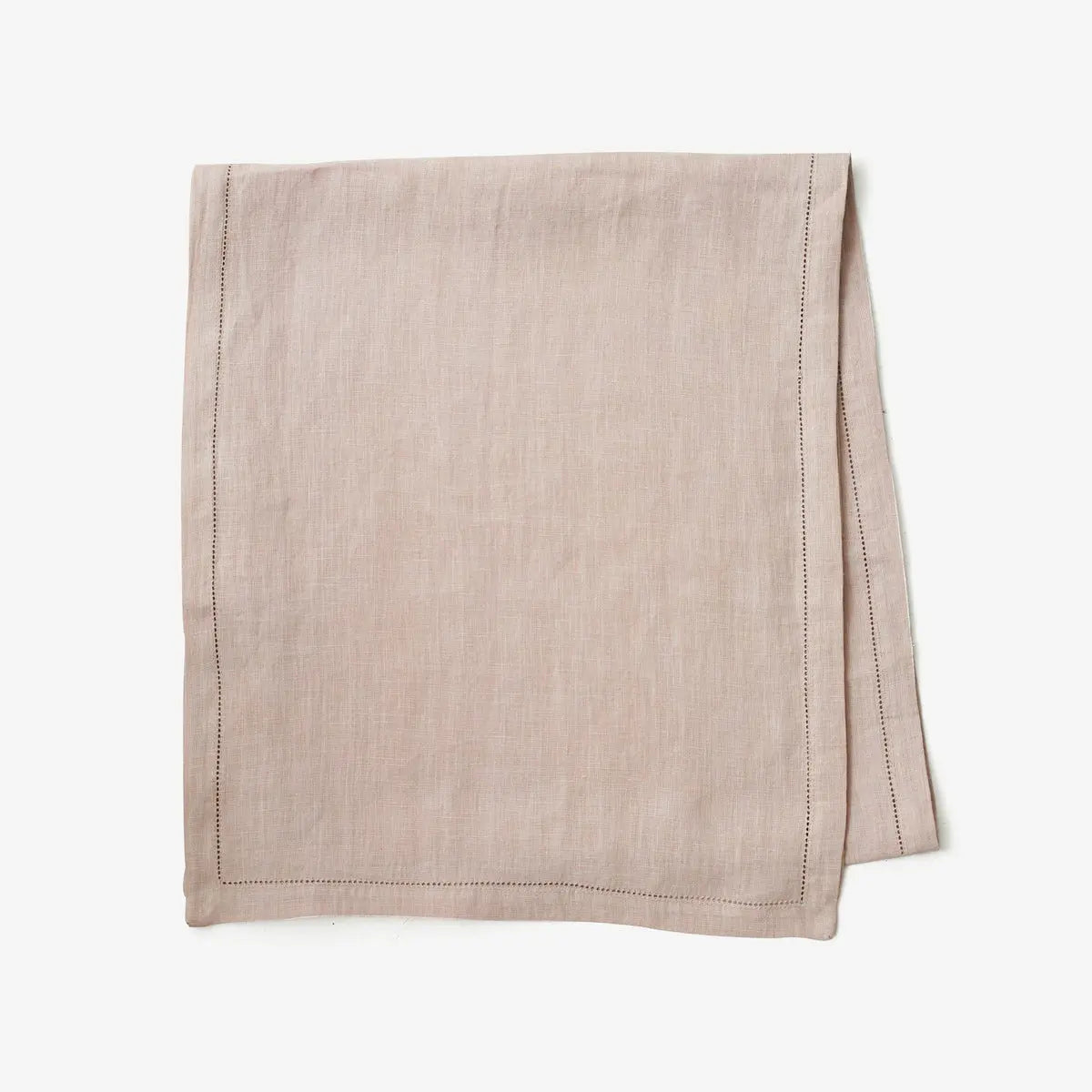 Soft Pink Linen Table Runner SanctuaryLiving