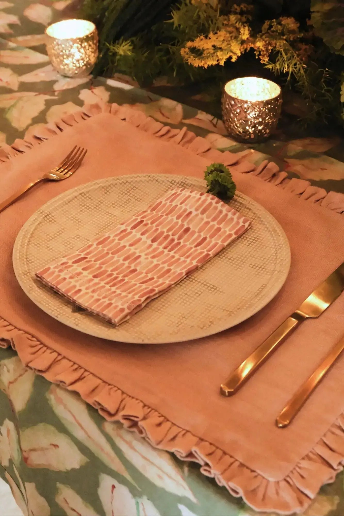 Speckle Spice Linen Table Napkins-Set of 2 SanctuaryLiving