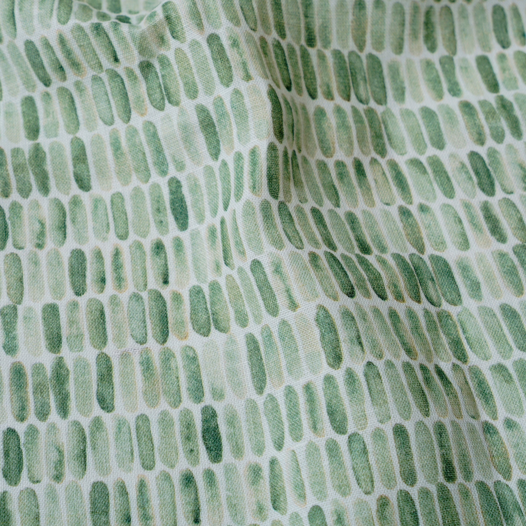 Speckle Green Linen Table Cover