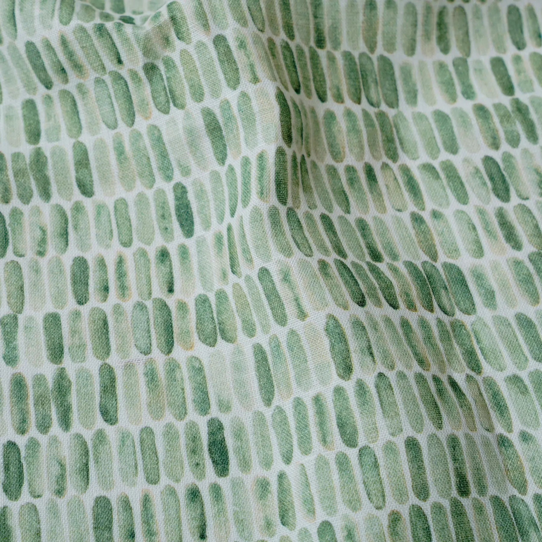 Speckle Green Linen Table Cover SanctuaryLiving