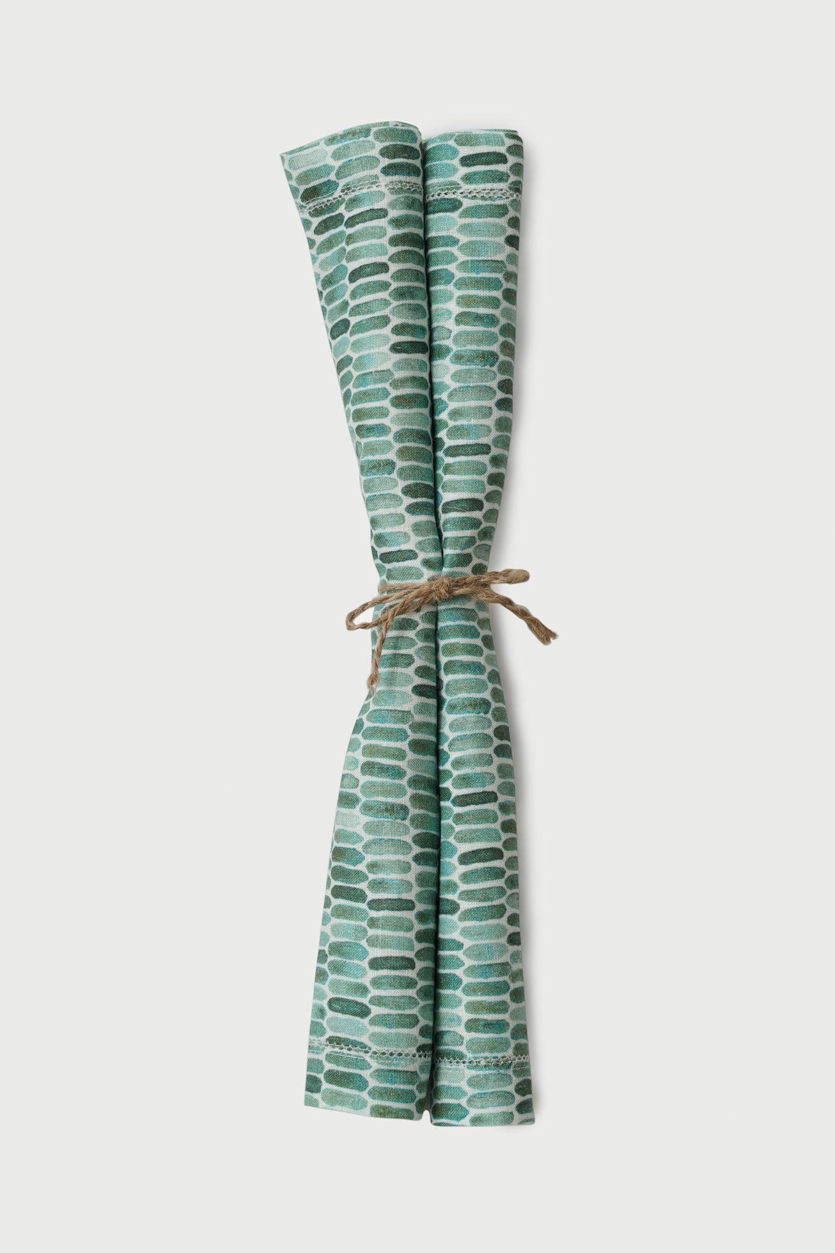 Speckle Teal Linen Table Napkins-Set of 2