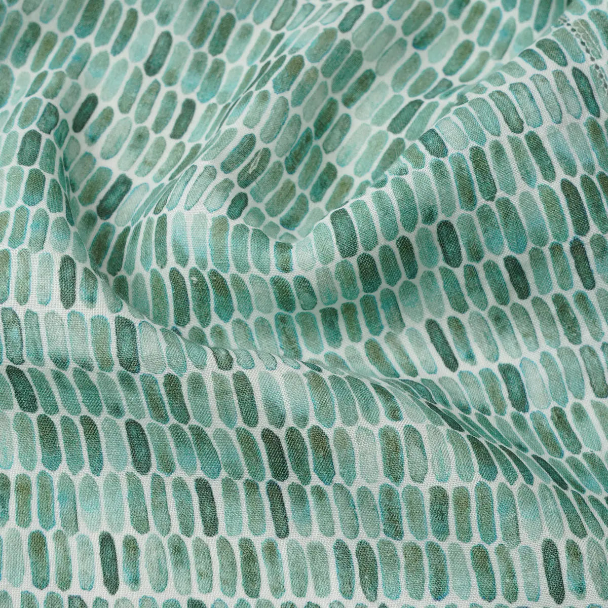 Speckle Teal Linen Table Runner SanctuaryLiving