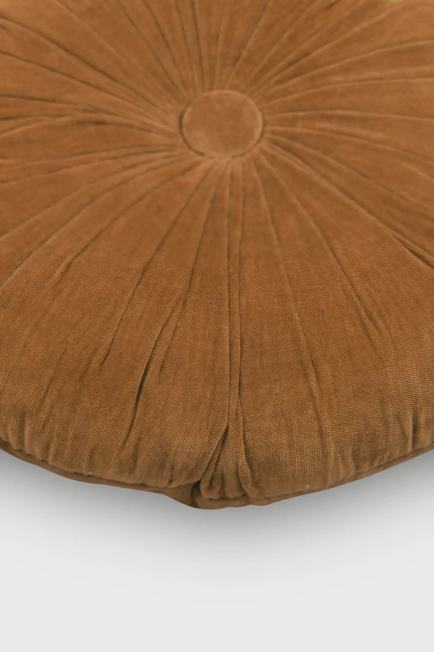 Cuddle Tan Brown Velvet Round Cushion SanctuaryLiving