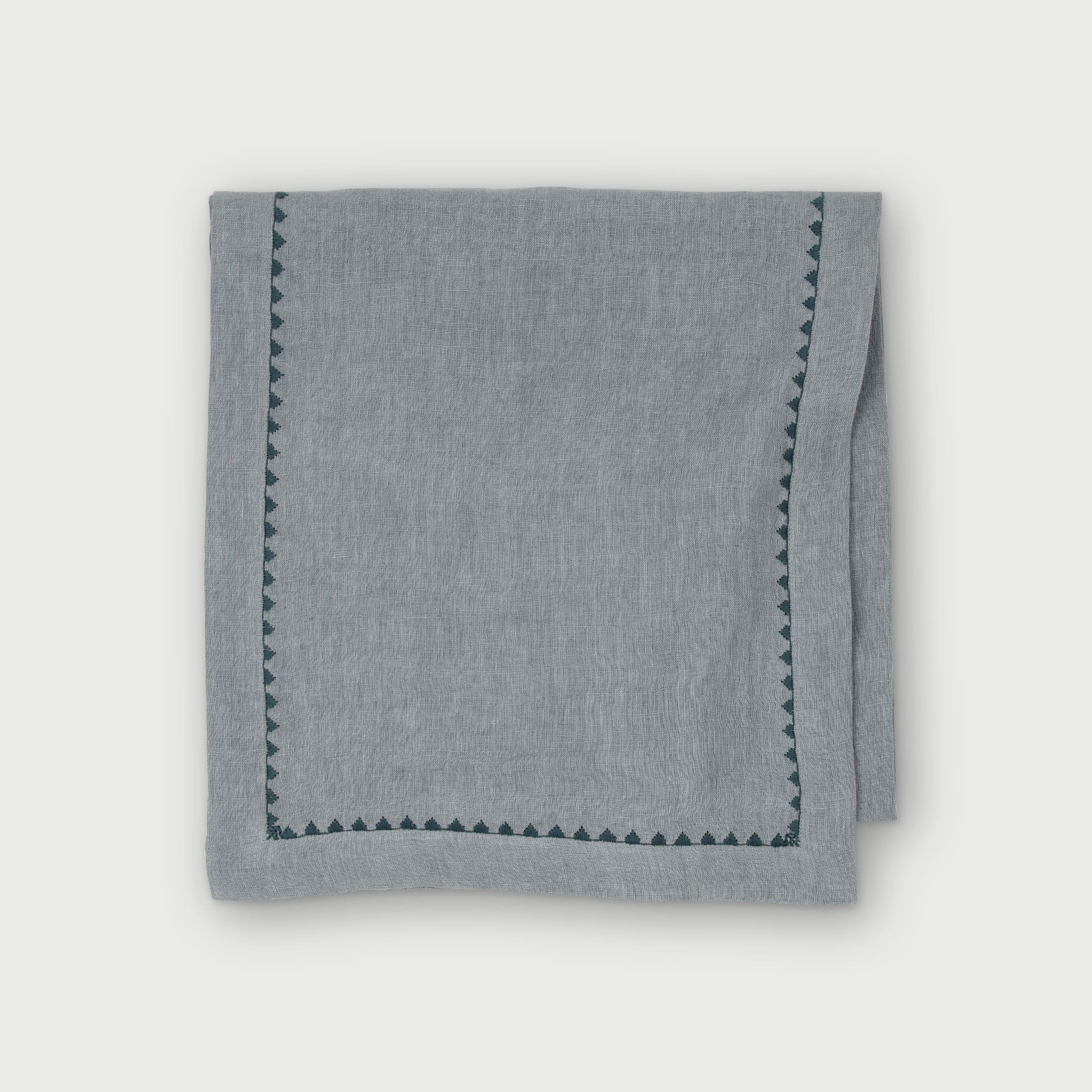 Mirage Baby Blue Linen Table Runner SanctuaryLiving