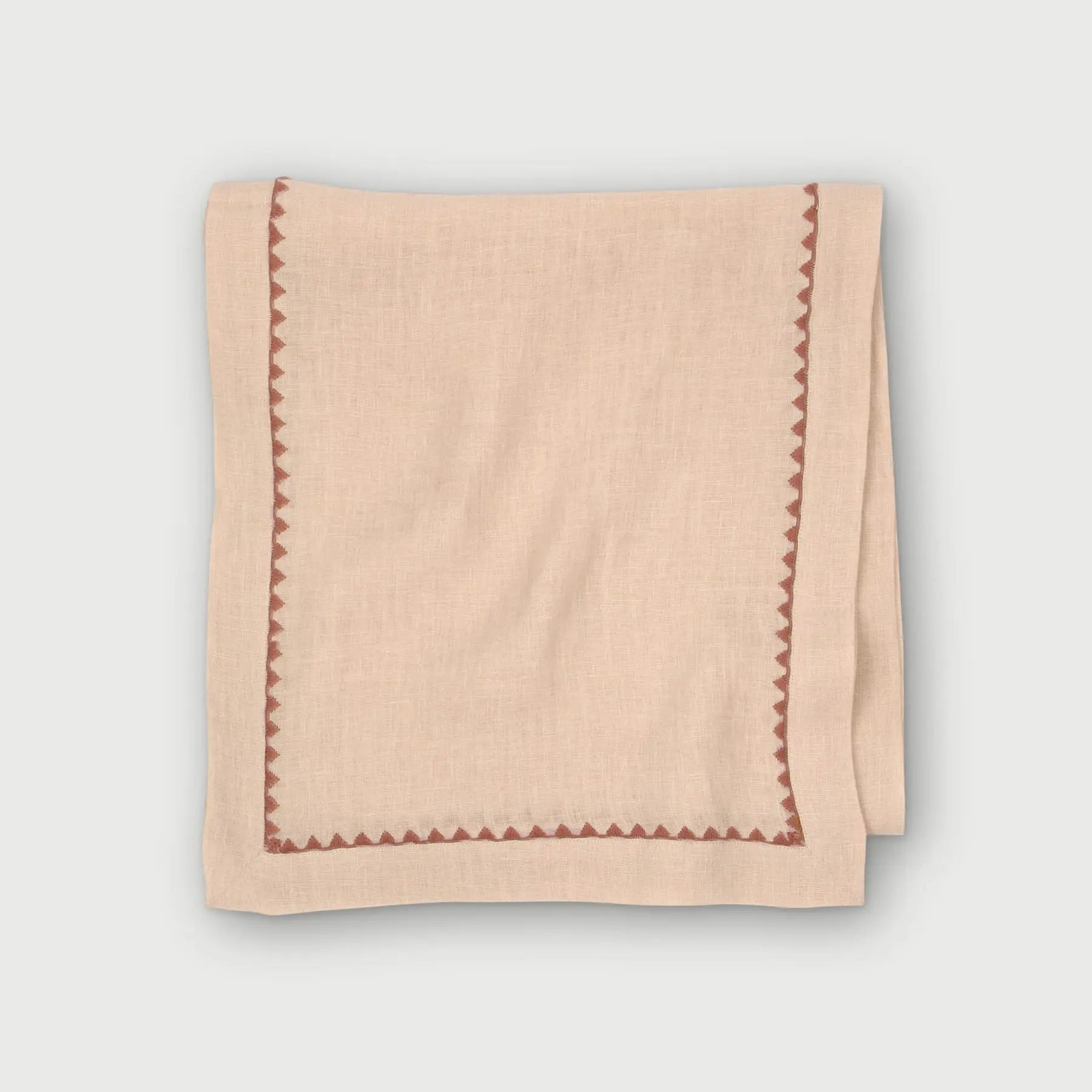 Mirage Soft Pink Linen Table Runner SanctuaryLiving
