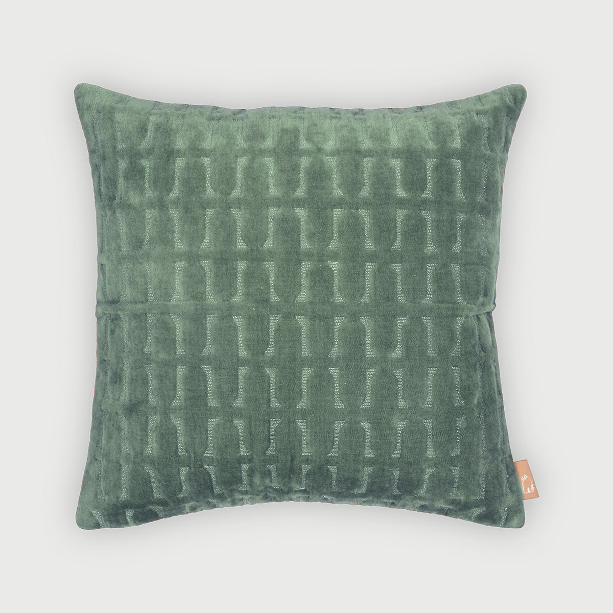 Twig Eucalyptus Embroidered Velvet Cushion Cover