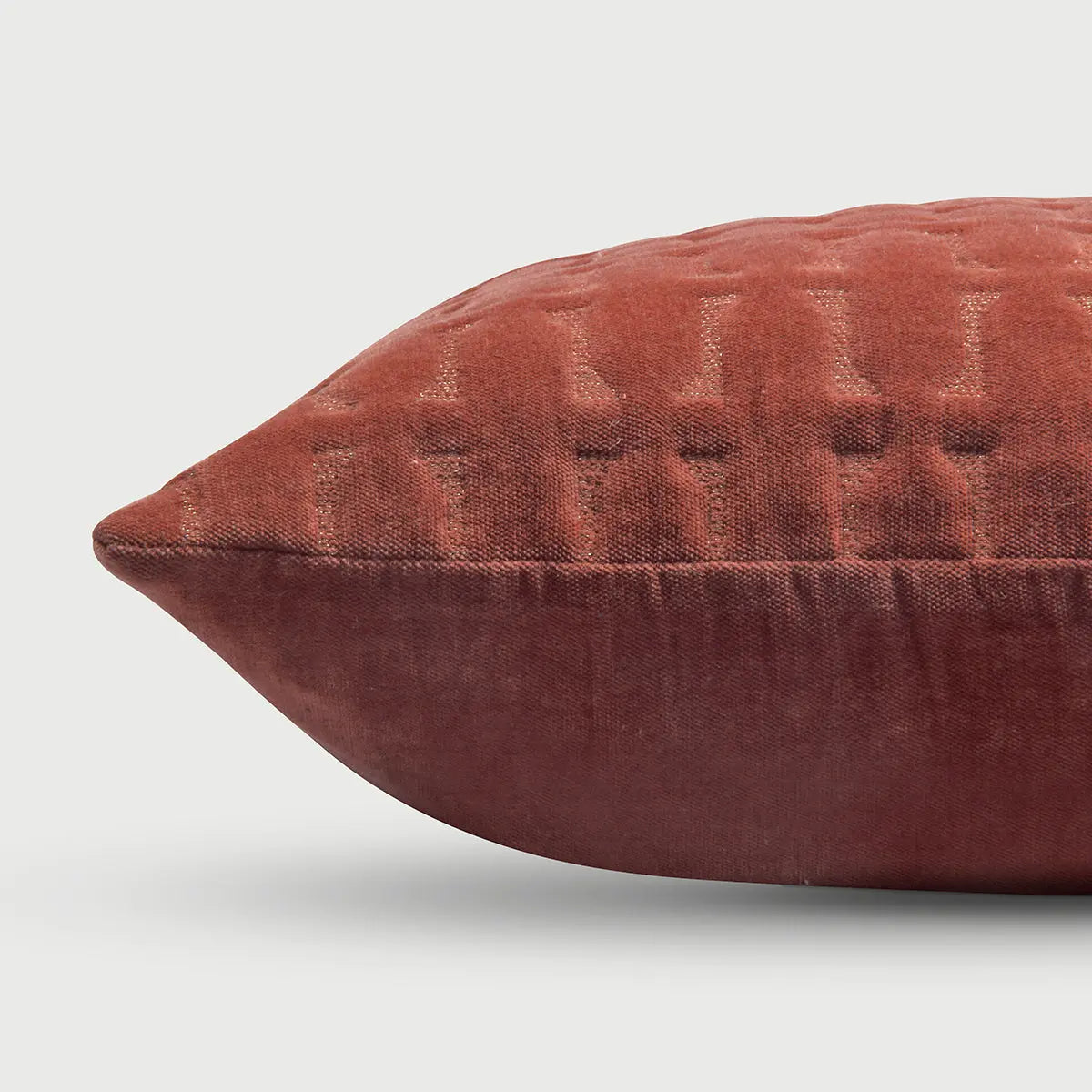 Twig Rhubarb Embroidered Velvet Cushion Cover SanctuaryLiving