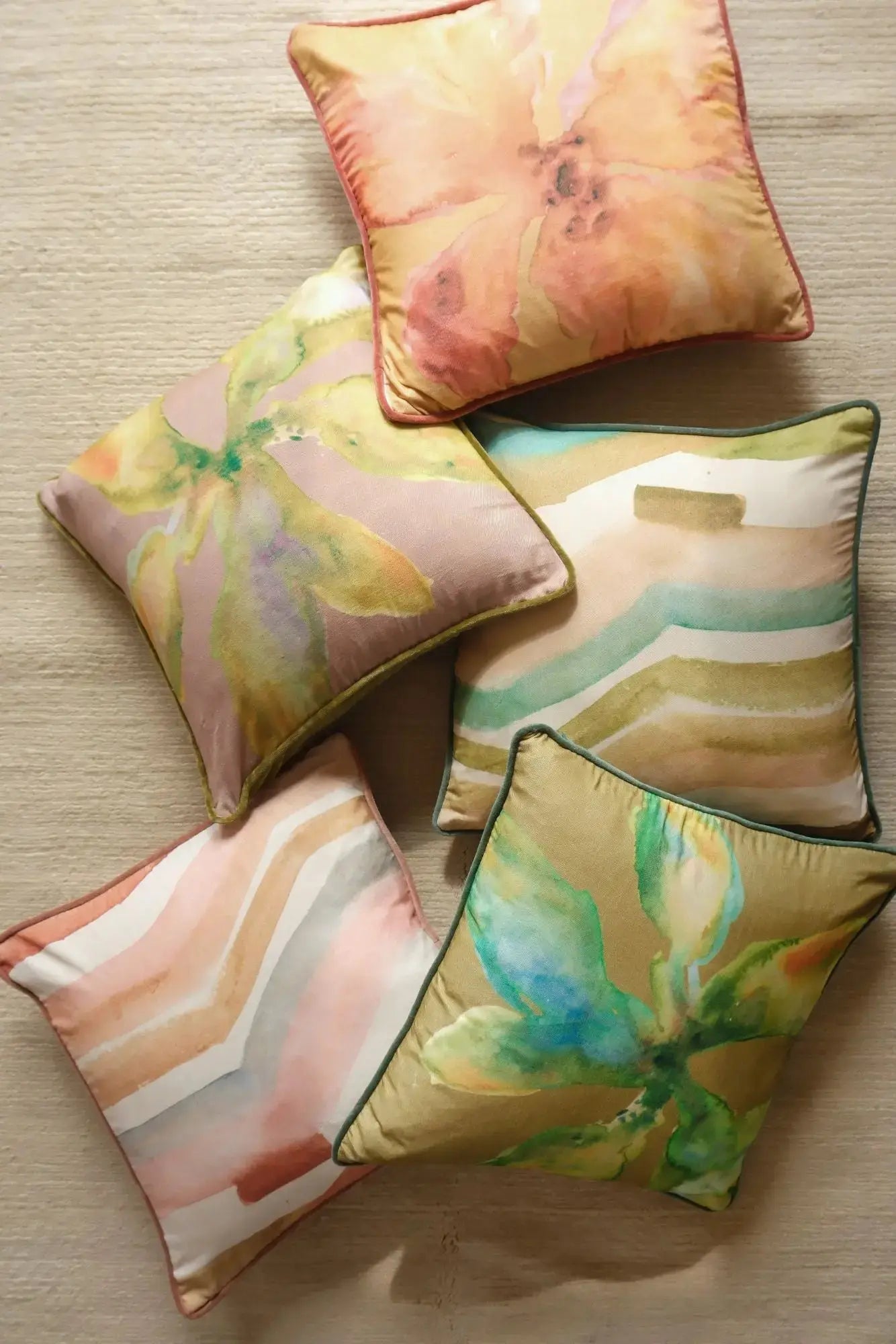 Flow Eucalyptus Velvet Cushion Cover SanctuaryLiving