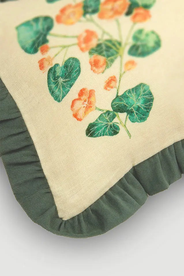 Fiora Ivory Linen Lumbar Cushion Cover SanctuaryLiving