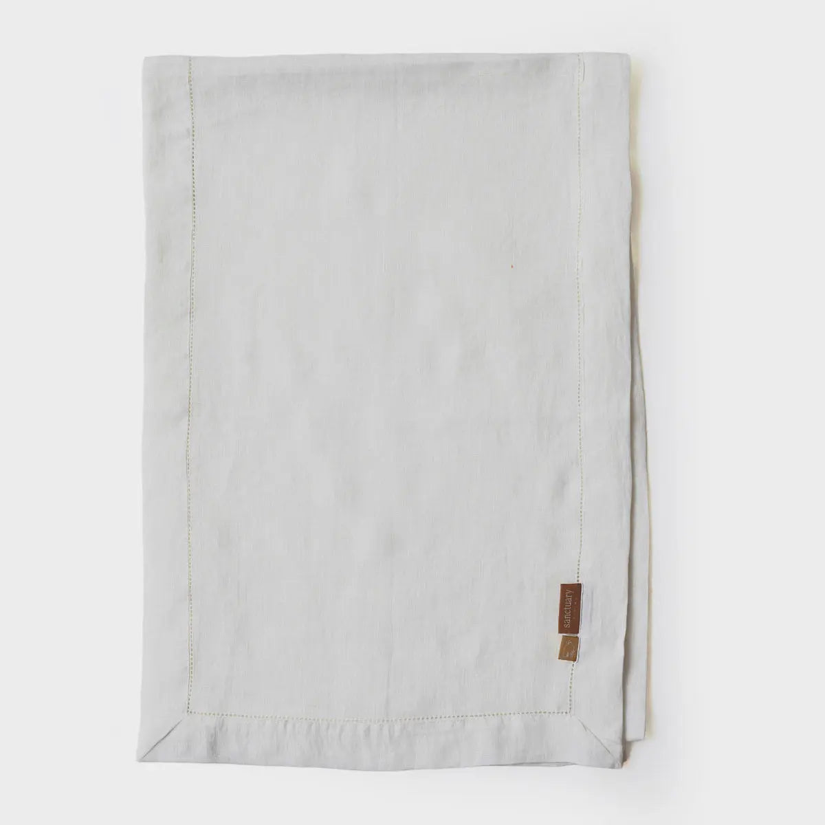 White Linen Table Runner SanctuaryLiving