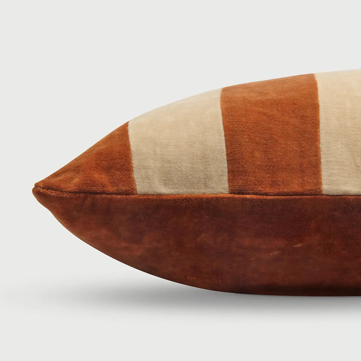 Willow Burnt Orange Velvet Stripe Cushion Cover SanctuaryLiving