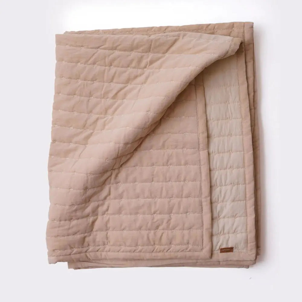 Sitara Blush Velvet Embroidered Quilt SanctuaryLiving