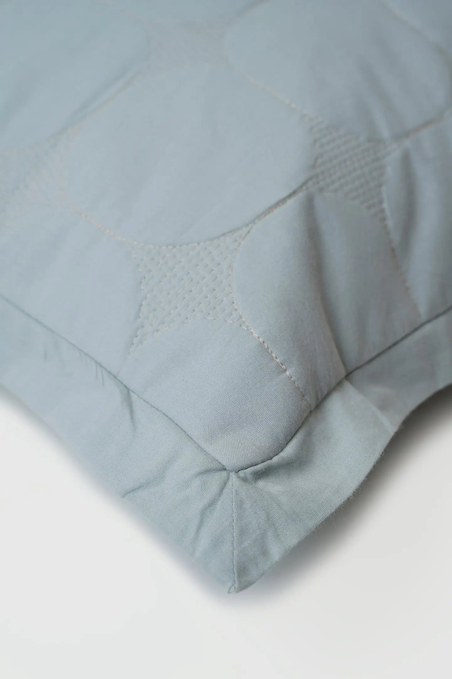 Zen Baby Blue Quilted Cotton Bedding Set SanctuaryLiving