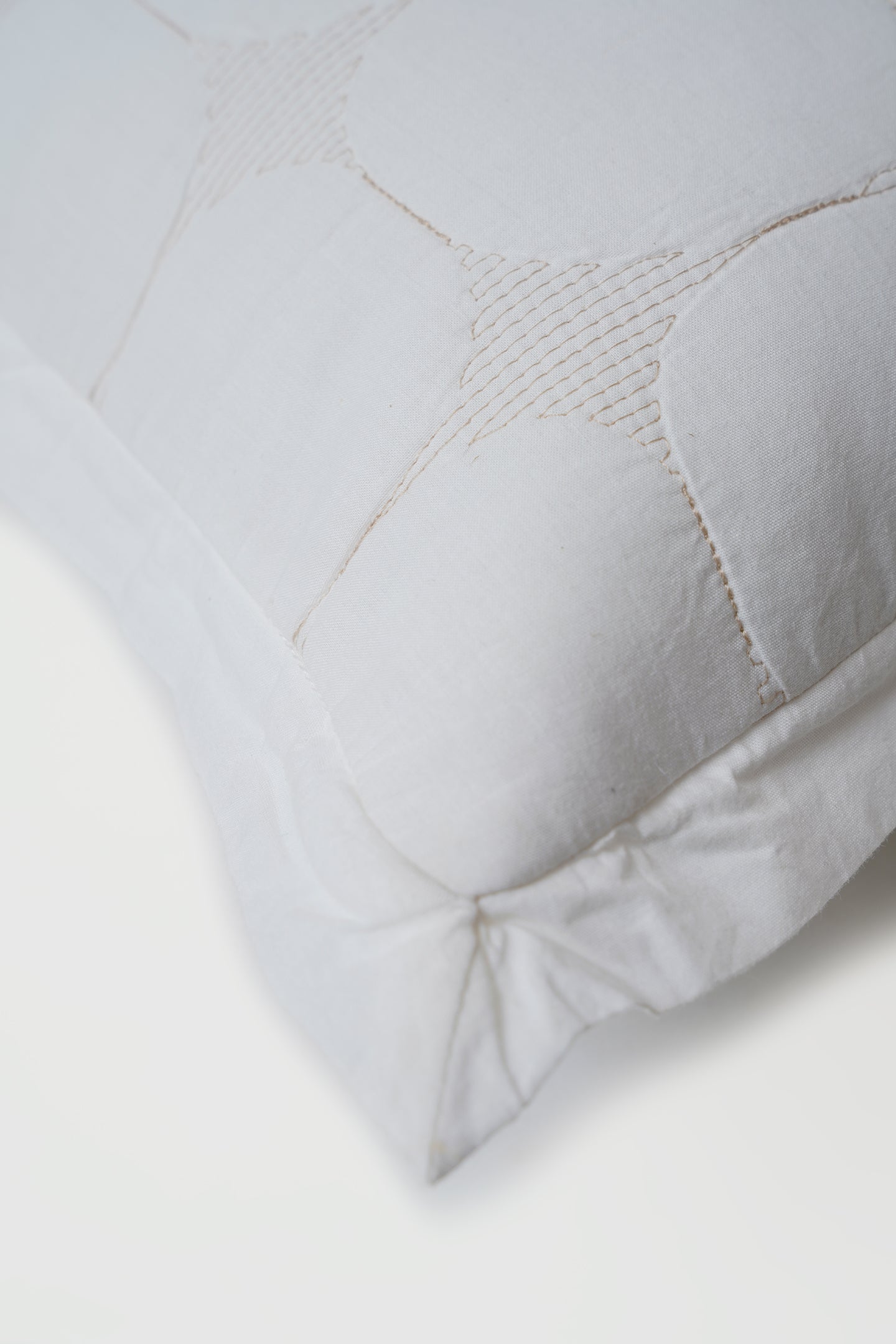 Zen Ivory Quilted Cotton Bedding Set
