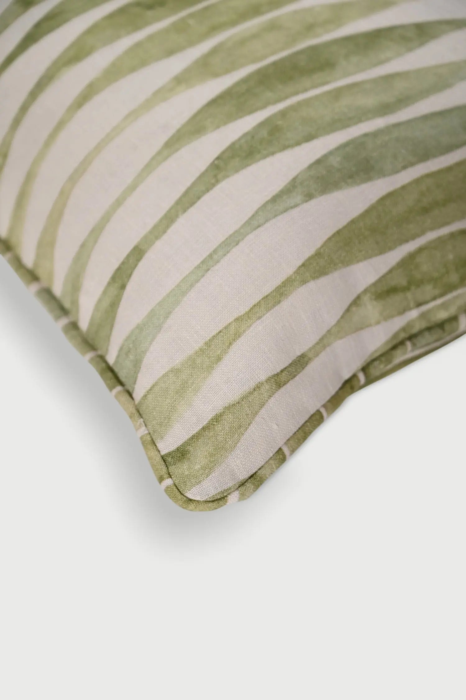 Ripple Sage Oblong Linen Cushion Cover SanctuaryLiving
