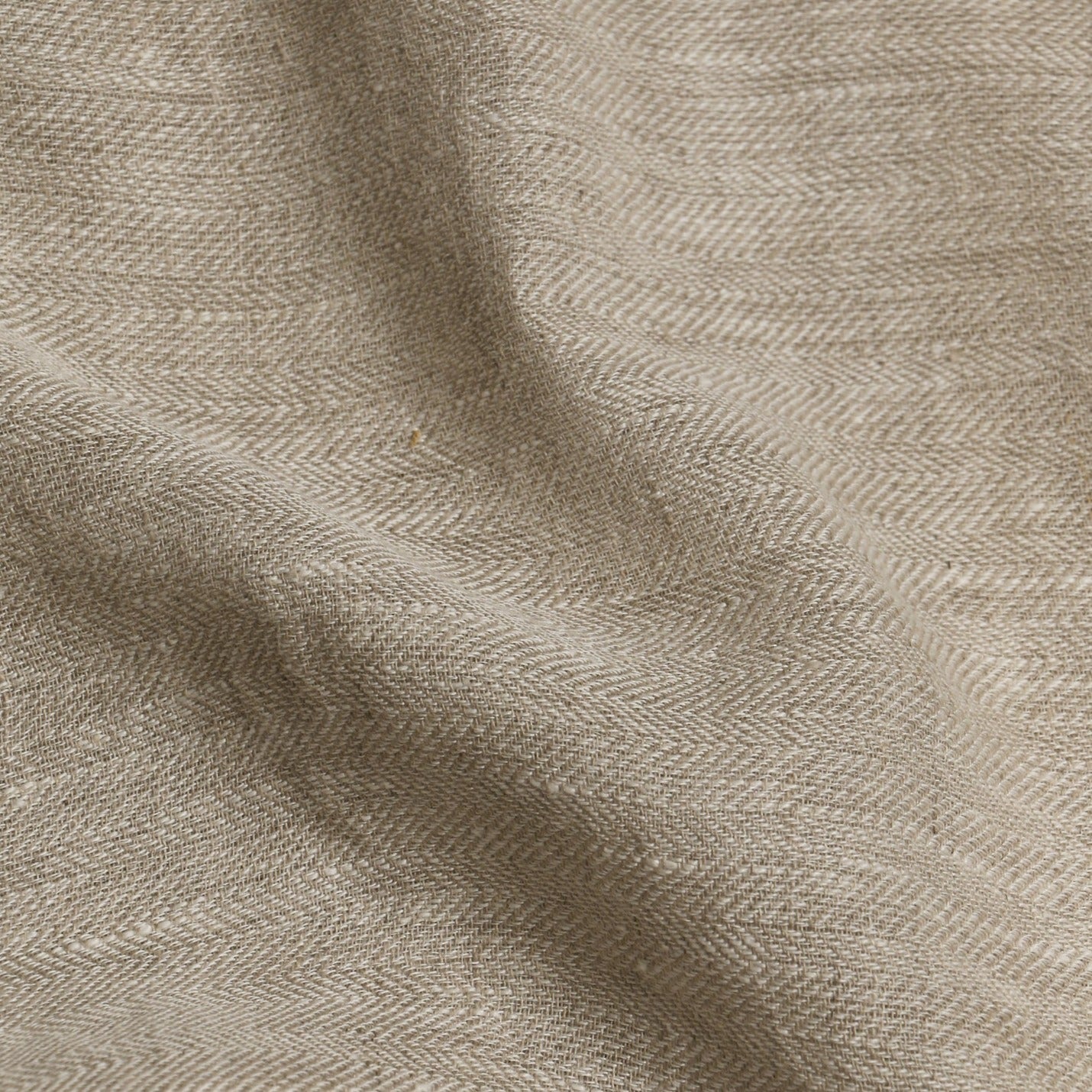 Oatmeal Herringbone Linen Table Runner