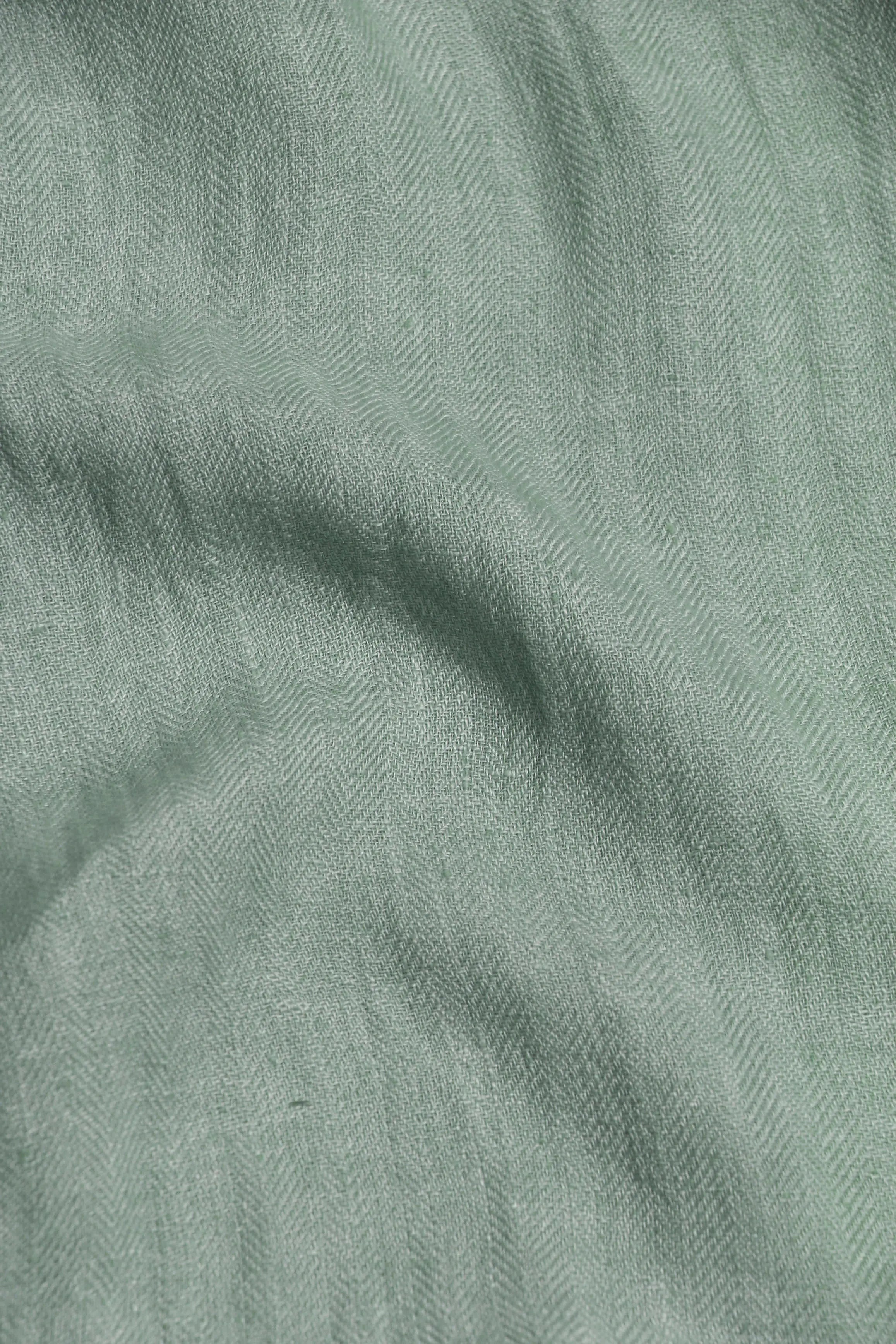 Duck Egg Herringbone Linen Table Runner SanctuaryLiving