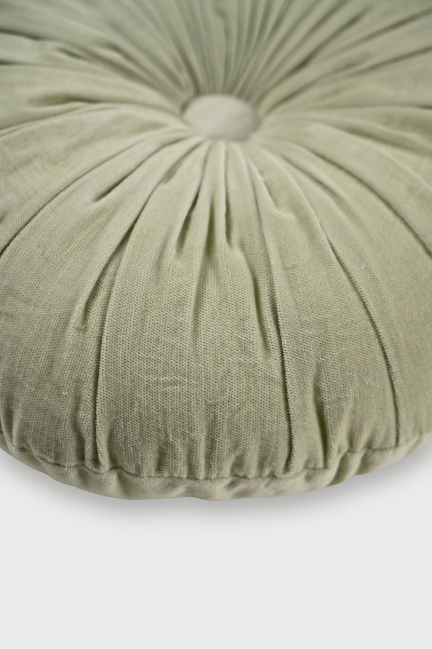 Cuddle Pistachio Velvet Round Cushion