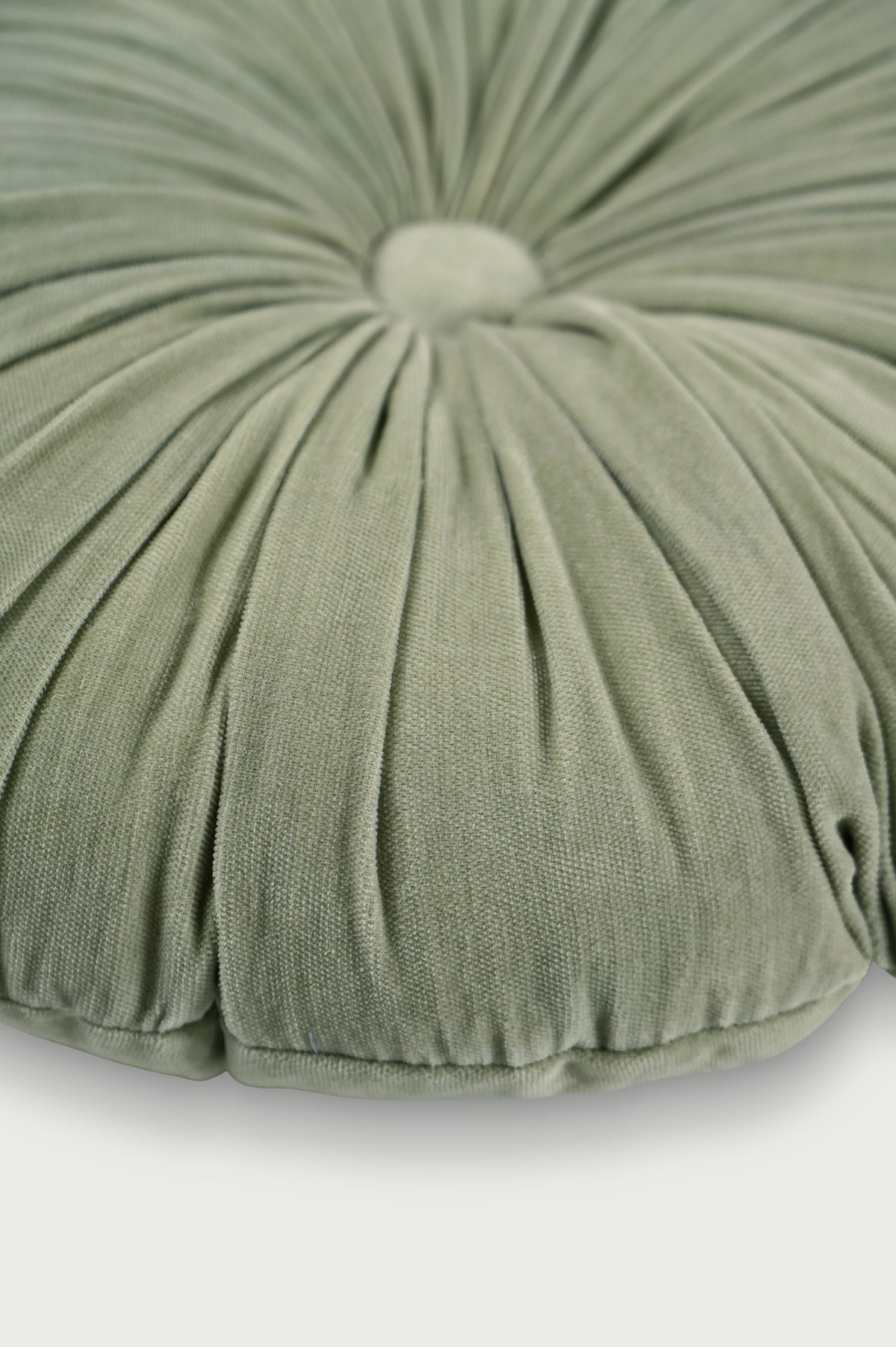 Cuddle Sage Velvet Round Cushion