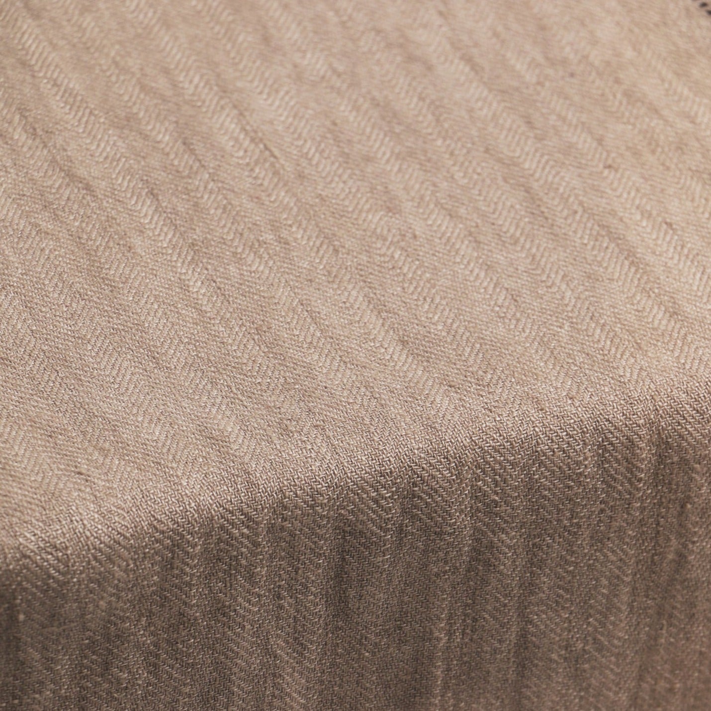 Blush Herringbone Linen Table Cover