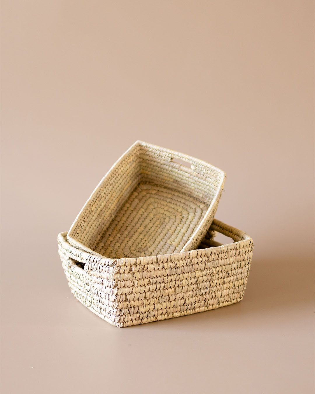 Wicker Rectangle Basket with Handles
