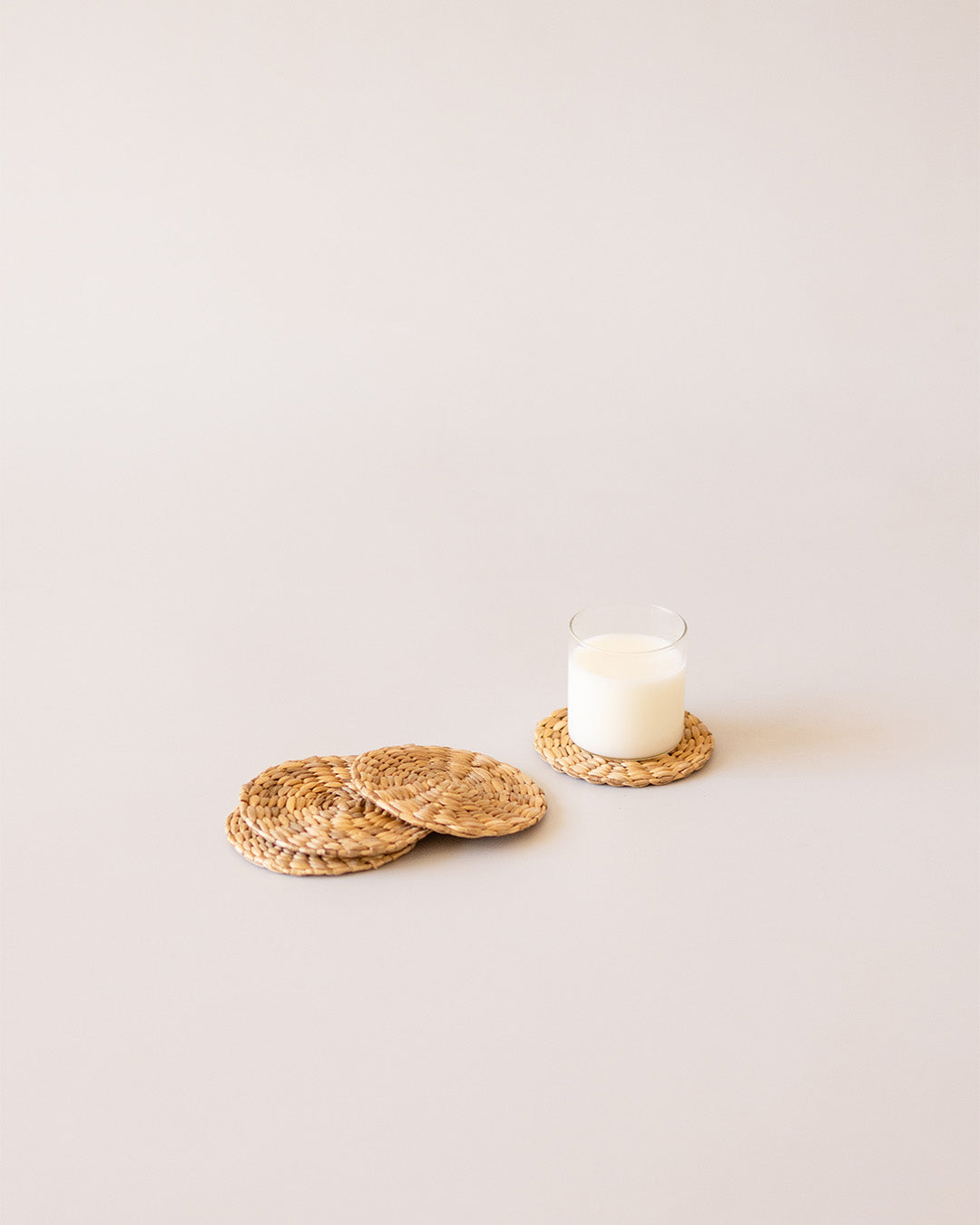 Handwoven Wicker Coasters-Natural