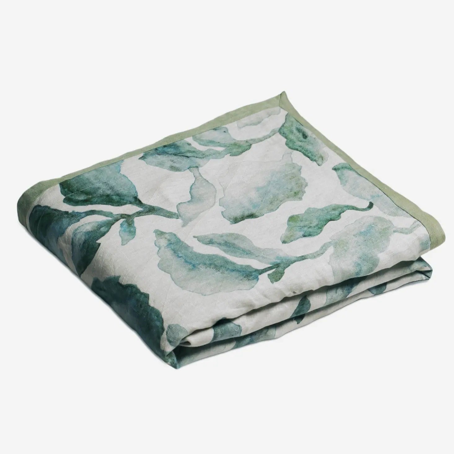 Cascade Teal Linen Bedspread SanctuaryLiving