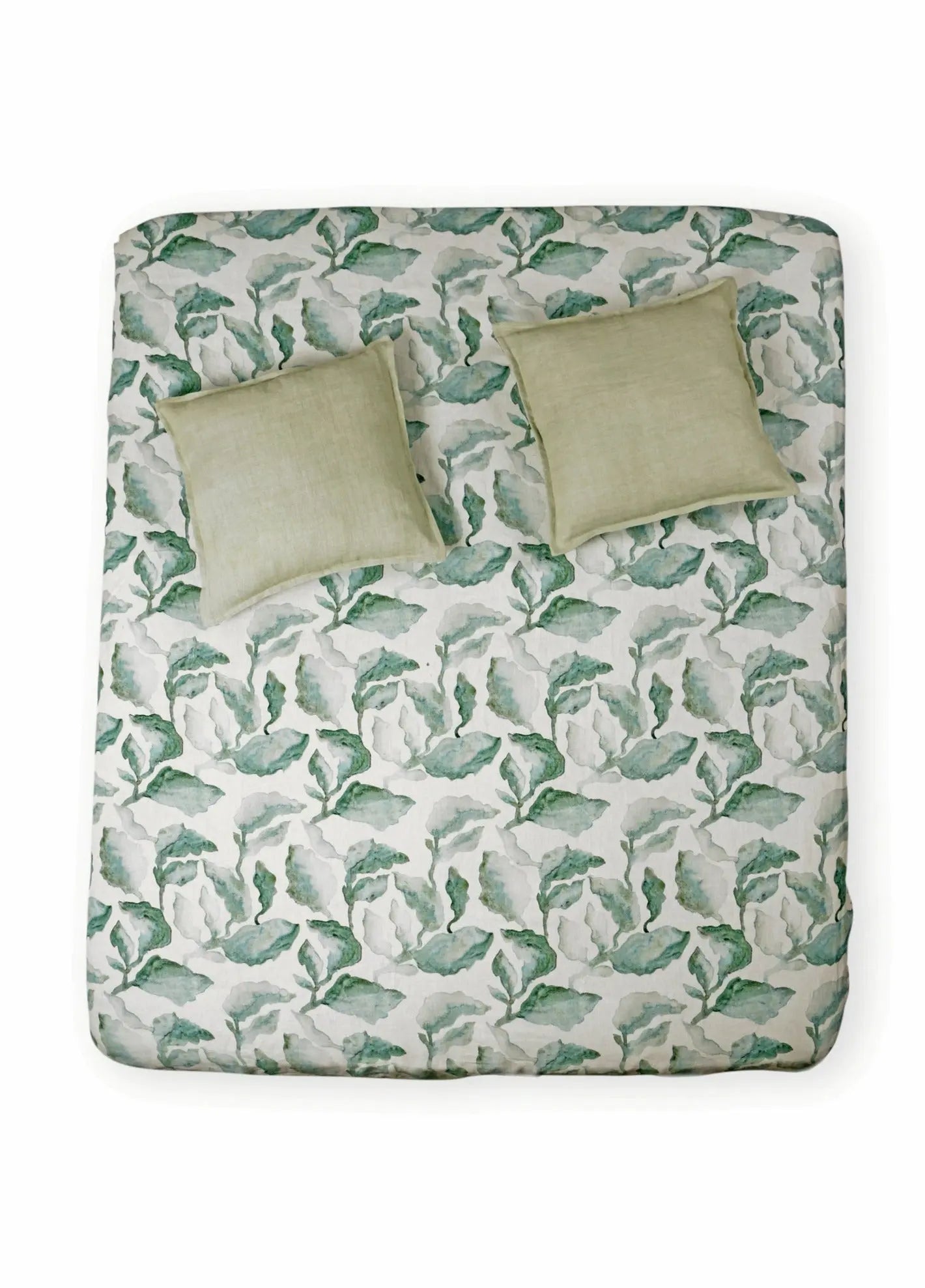 Cascade Teal Linen Bedspread SanctuaryLiving