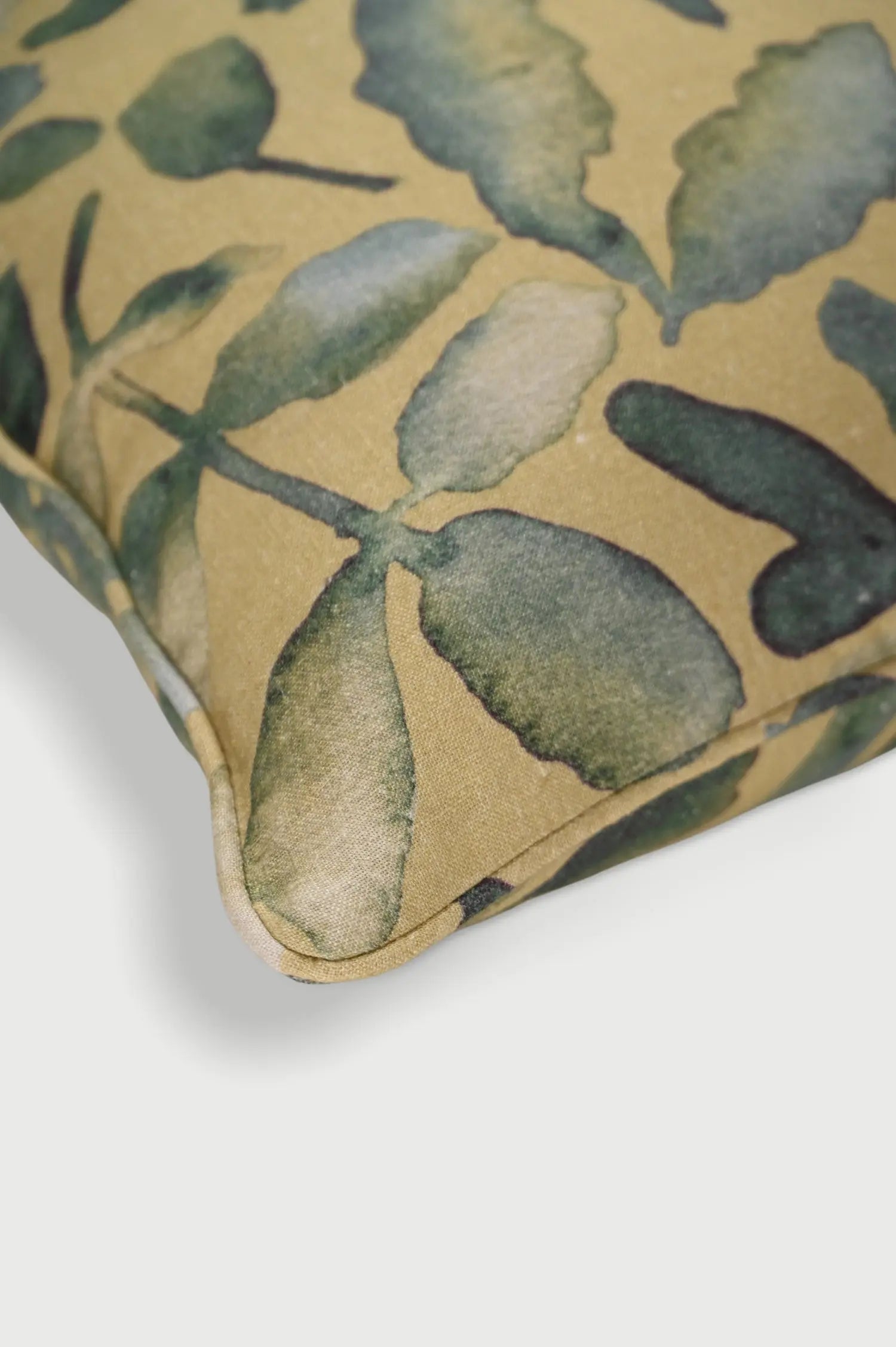 Flora Ochre Linen Cushion Cover SanctuaryLiving
