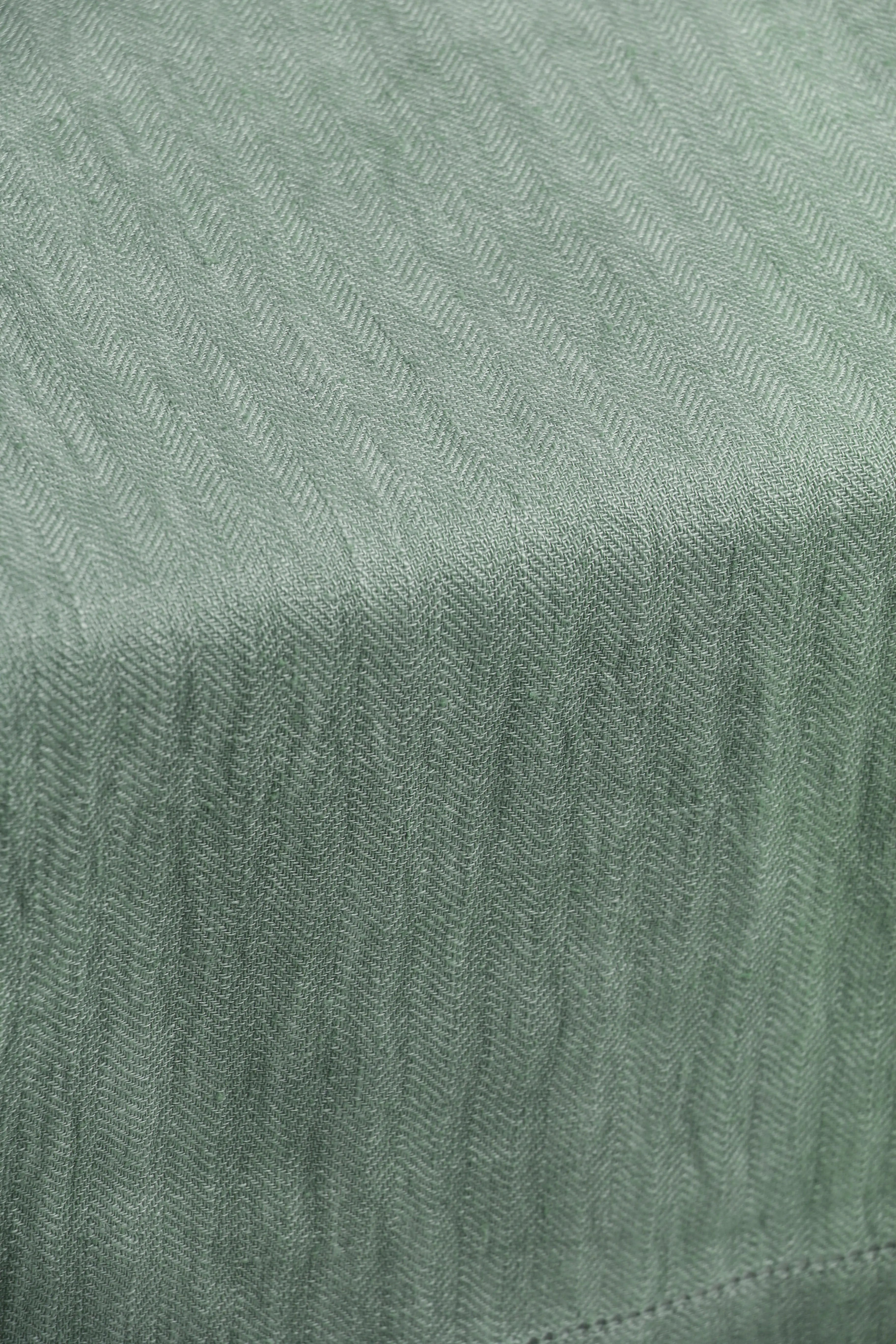 Duck Egg Herringbone Linen Table Cover SanctuaryLiving