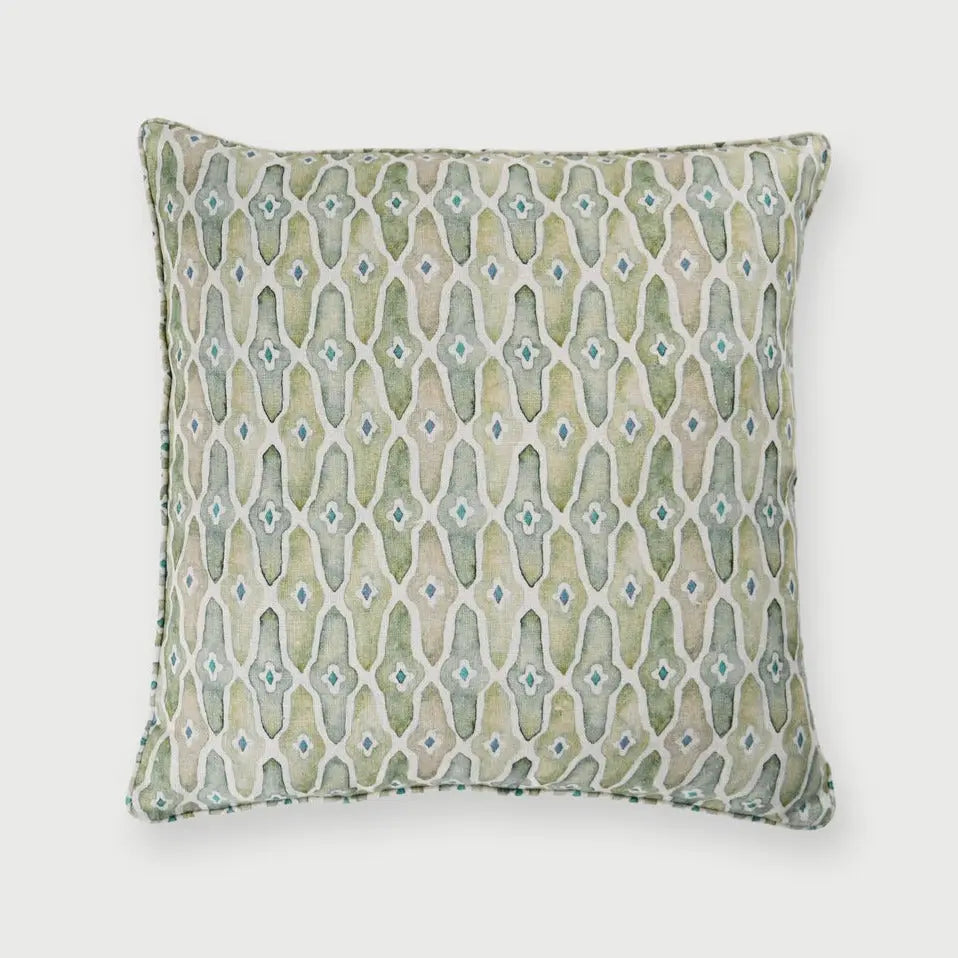 Mosaic Sage Linen Cushion Cover SanctuaryLiving