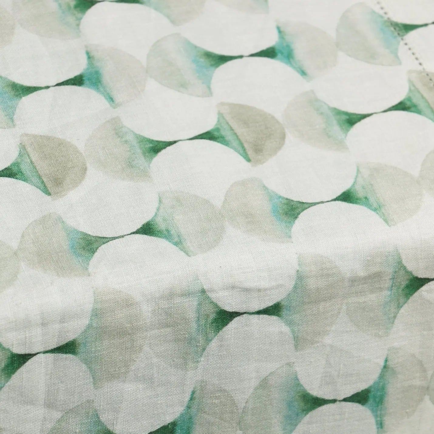 Cove Teal Linen Table Cover SanctuaryLiving