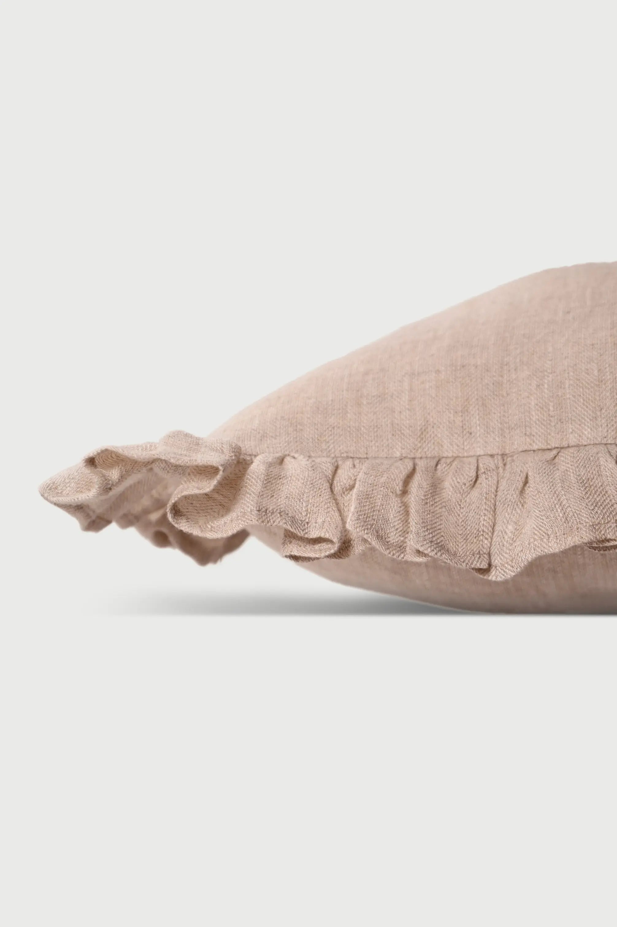 Linen Ruffle Blush Pillow Cover SanctuaryLiving