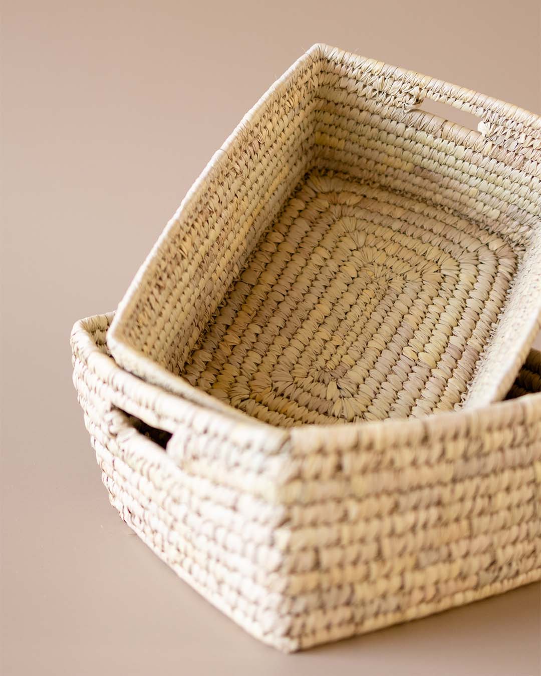 Wicker Rectangle Basket with Handles