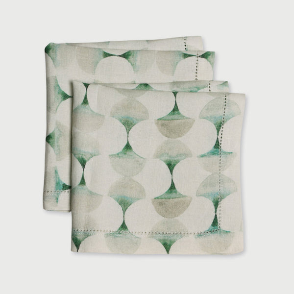 Cove Teal Linen Table Napkins | Set of 2