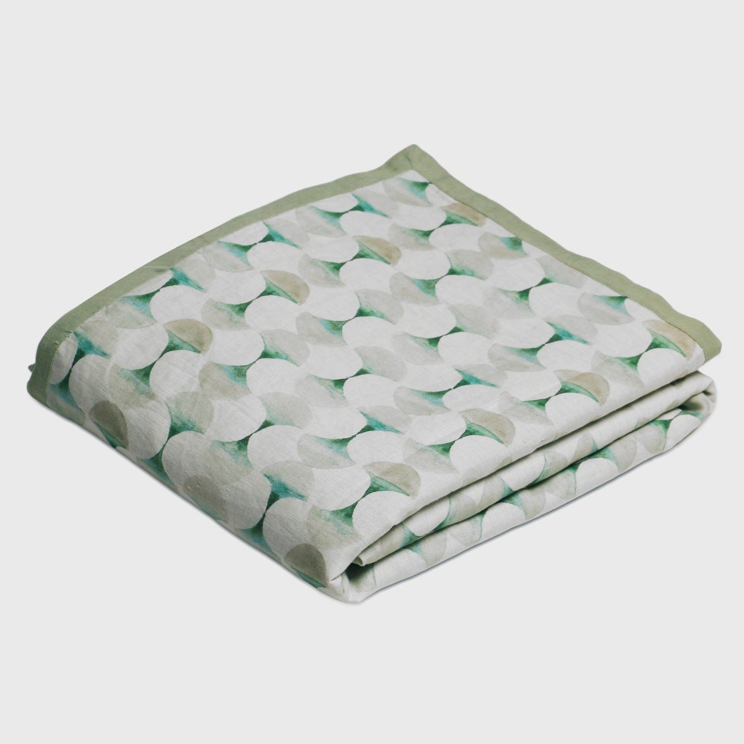 Cove Teal Linen Bedspread