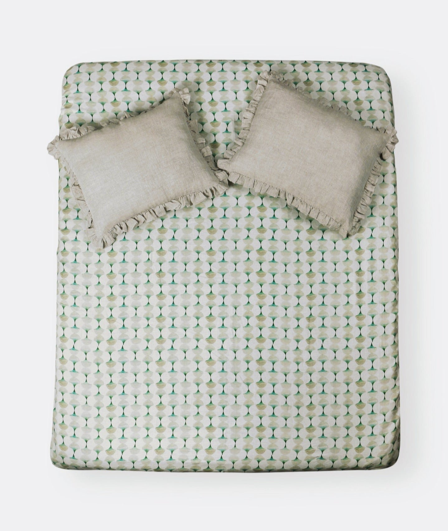 Cove Teal Linen Bedspread