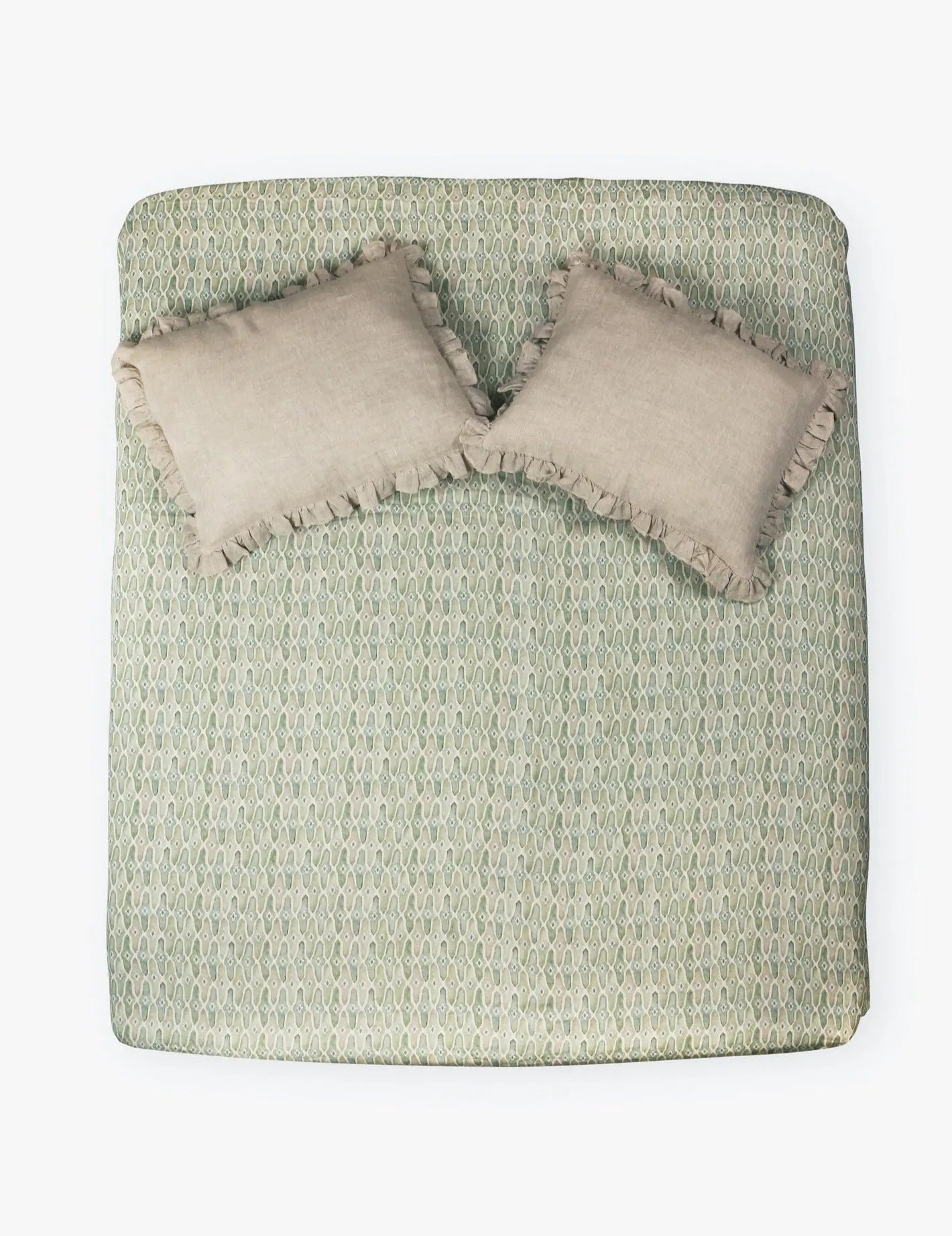 Mosaic Sage Linen Bedspread SanctuaryLiving