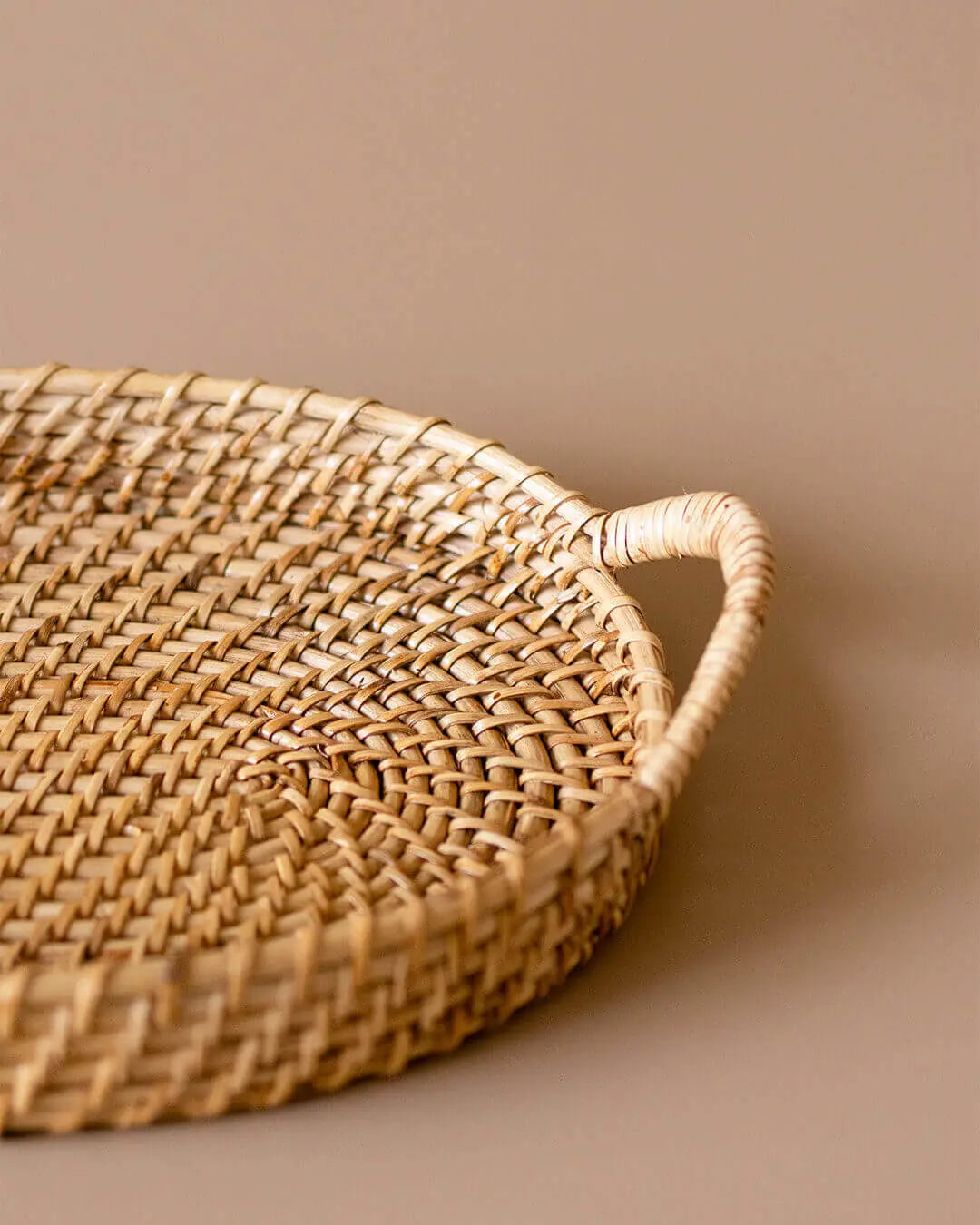 Cane Oval Tray with Handles Kolus Home