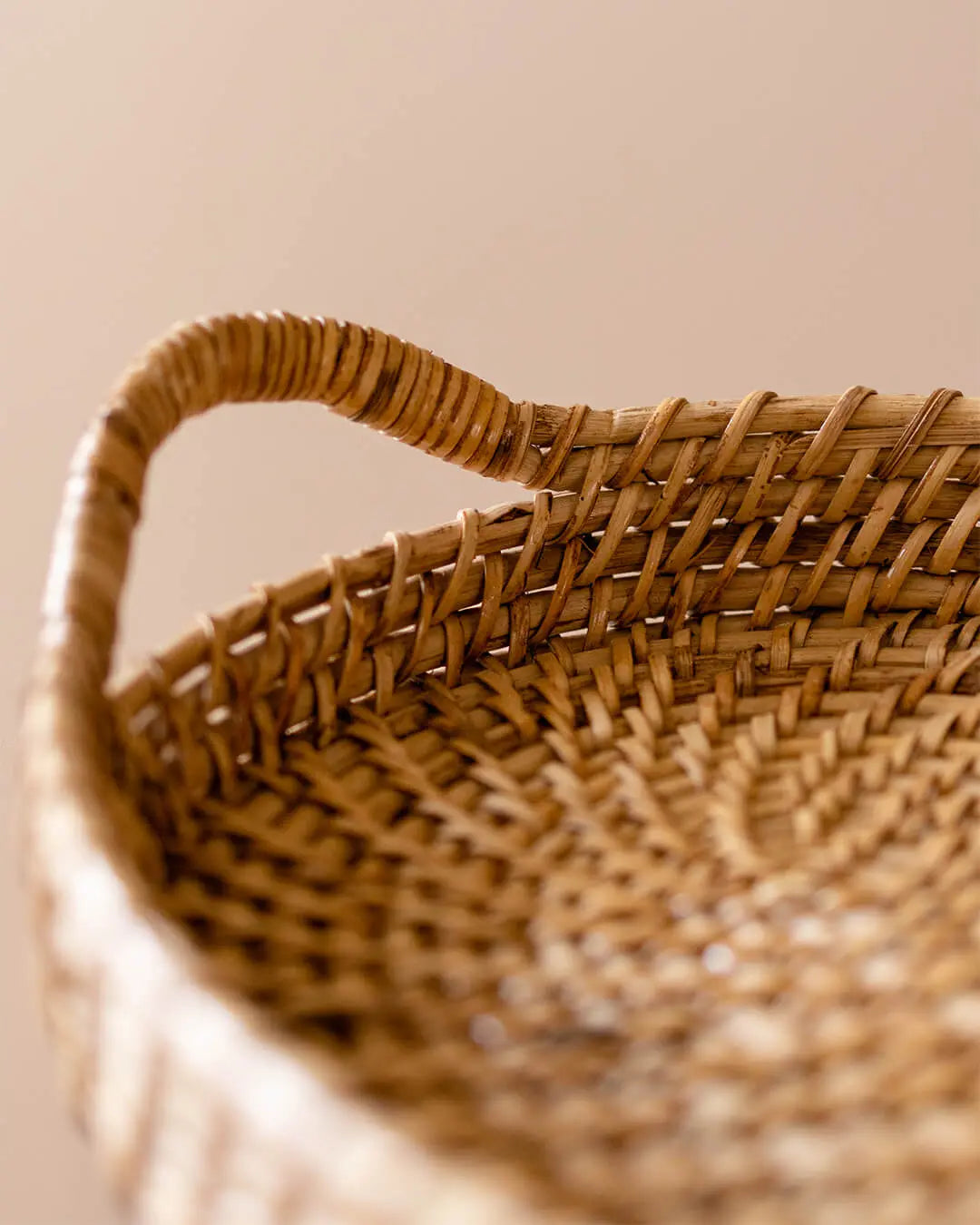 Cane Oval Tray with Handles Kolus Home