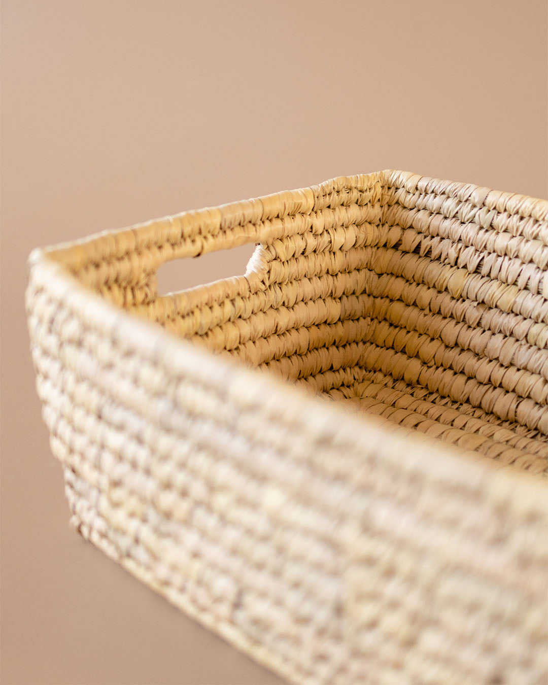 Wicker Rectangle Basket with Handles