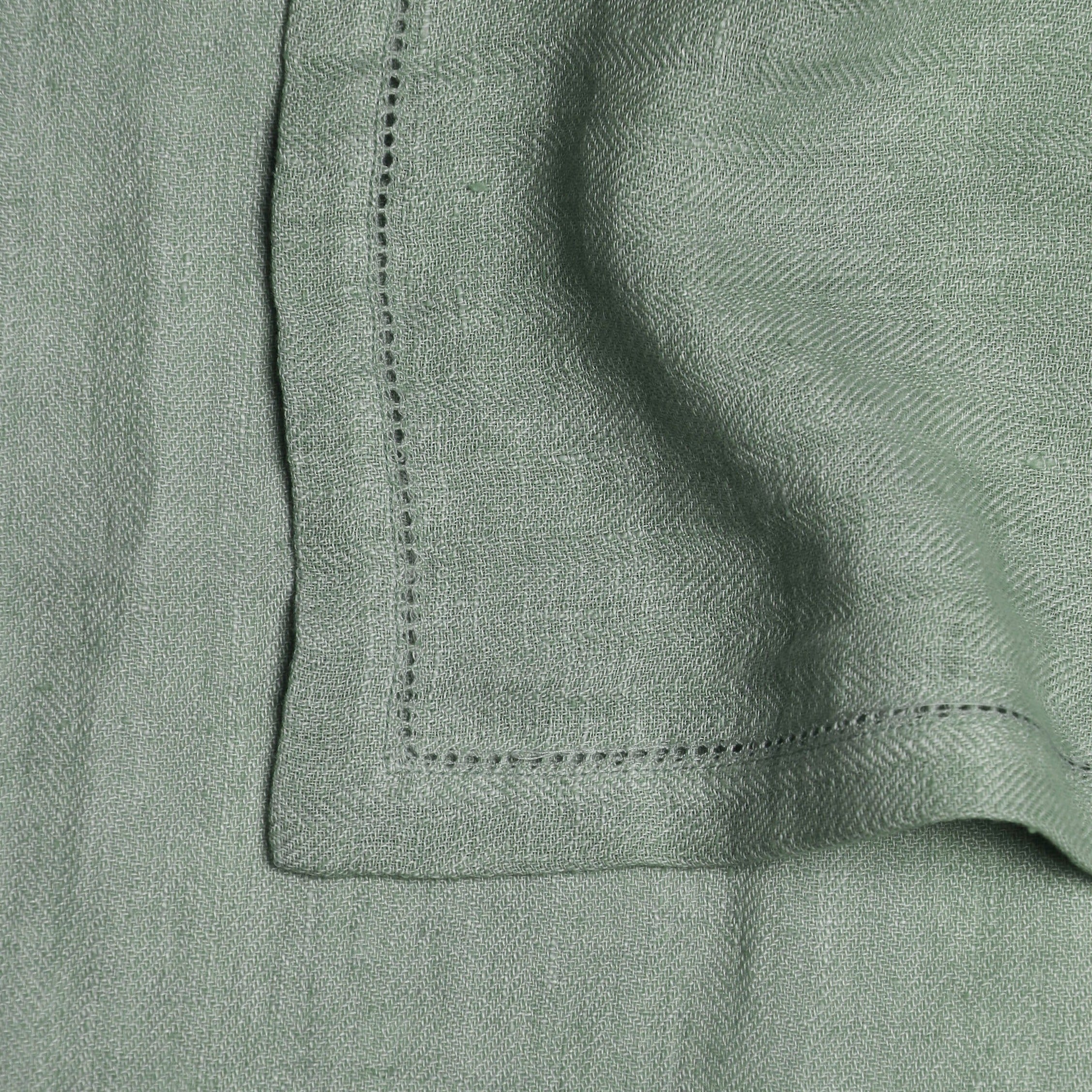 Duck Egg Herringbone Linen Table Napkins-Set of 2
