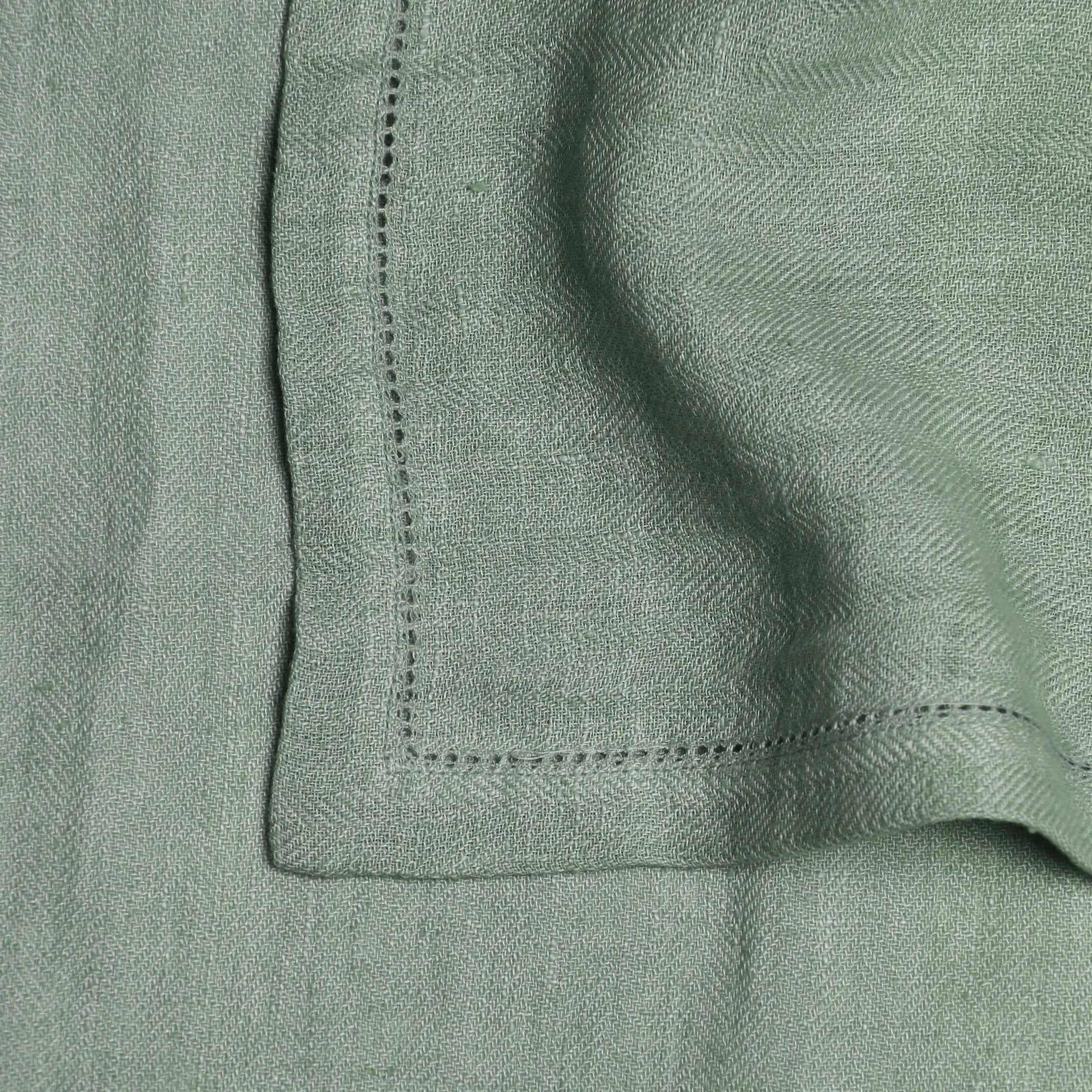 Duck Egg Herringbone Linen Table Napkins-Set of 2 SanctuaryLiving