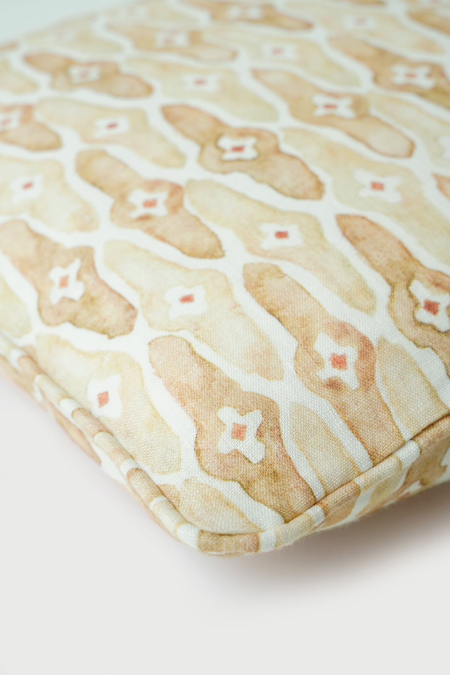 Mosaic Sand Linen Cushion Cover
