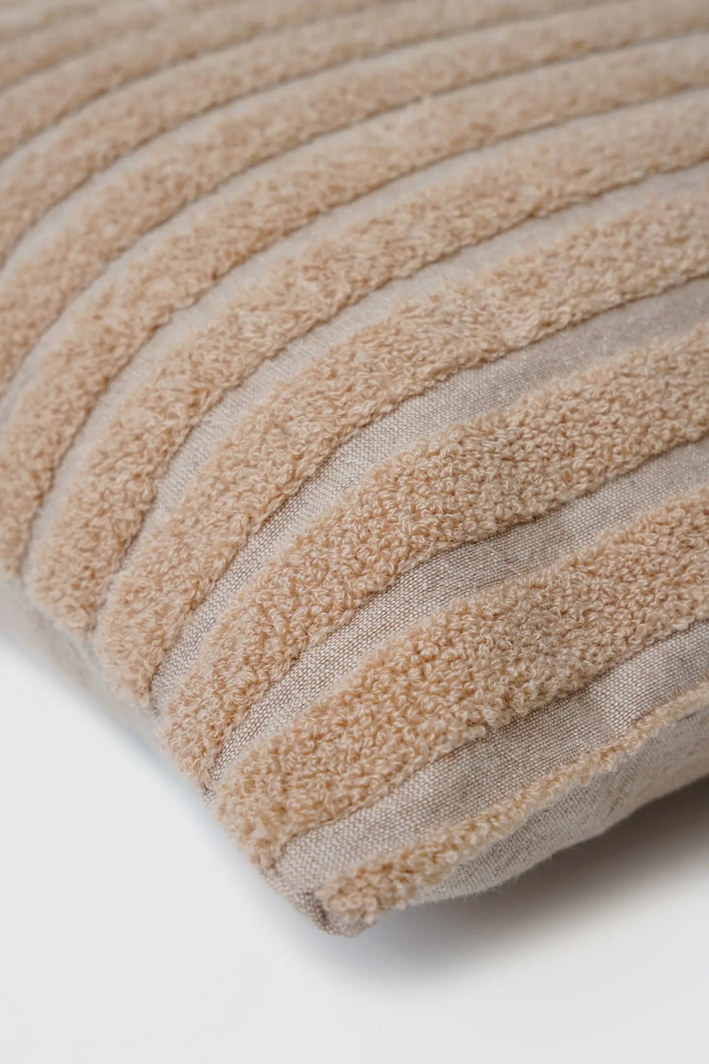 Striped Blush Chambray Cotton Cushion Cover SanctuaryLiving