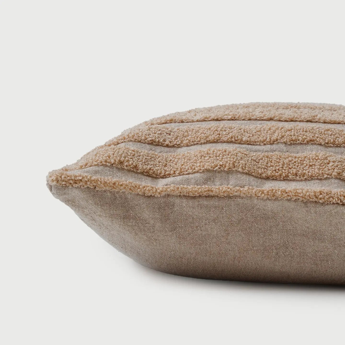 Striped Blush Chambray Cotton Cushion Cover SanctuaryLiving