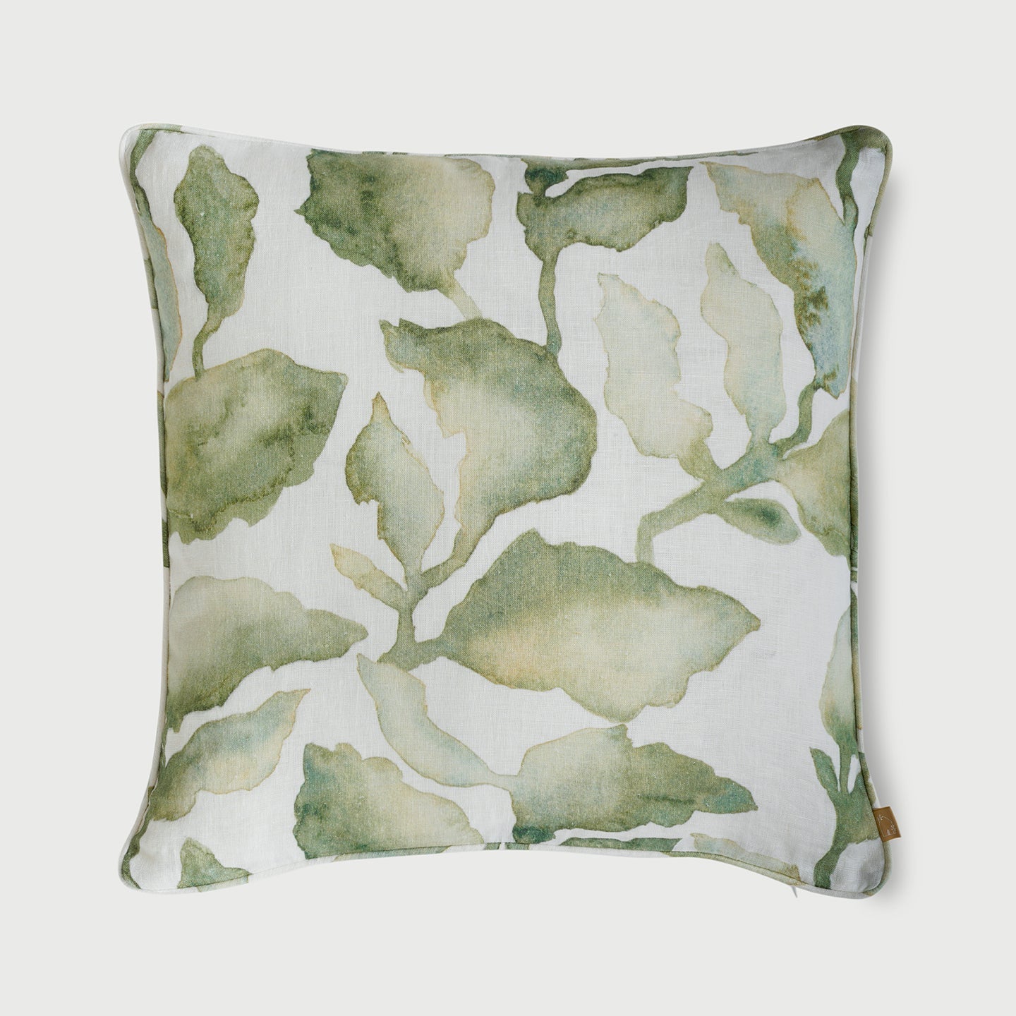 Cascade Green Linen Cushion Cover