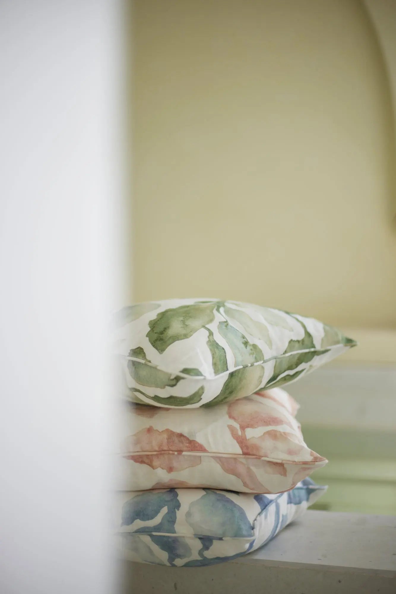 Cascade Green Linen Cushion Cover SanctuaryLiving