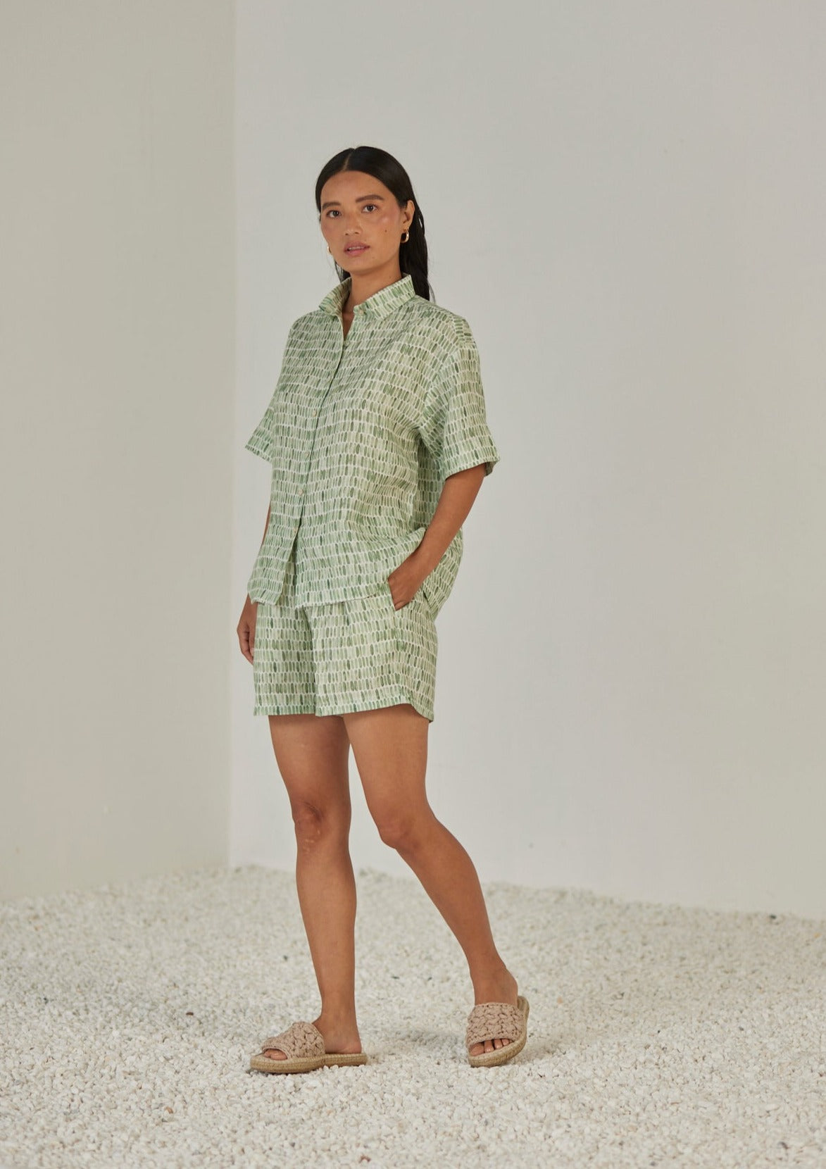 Echo Speckle Green Shirt