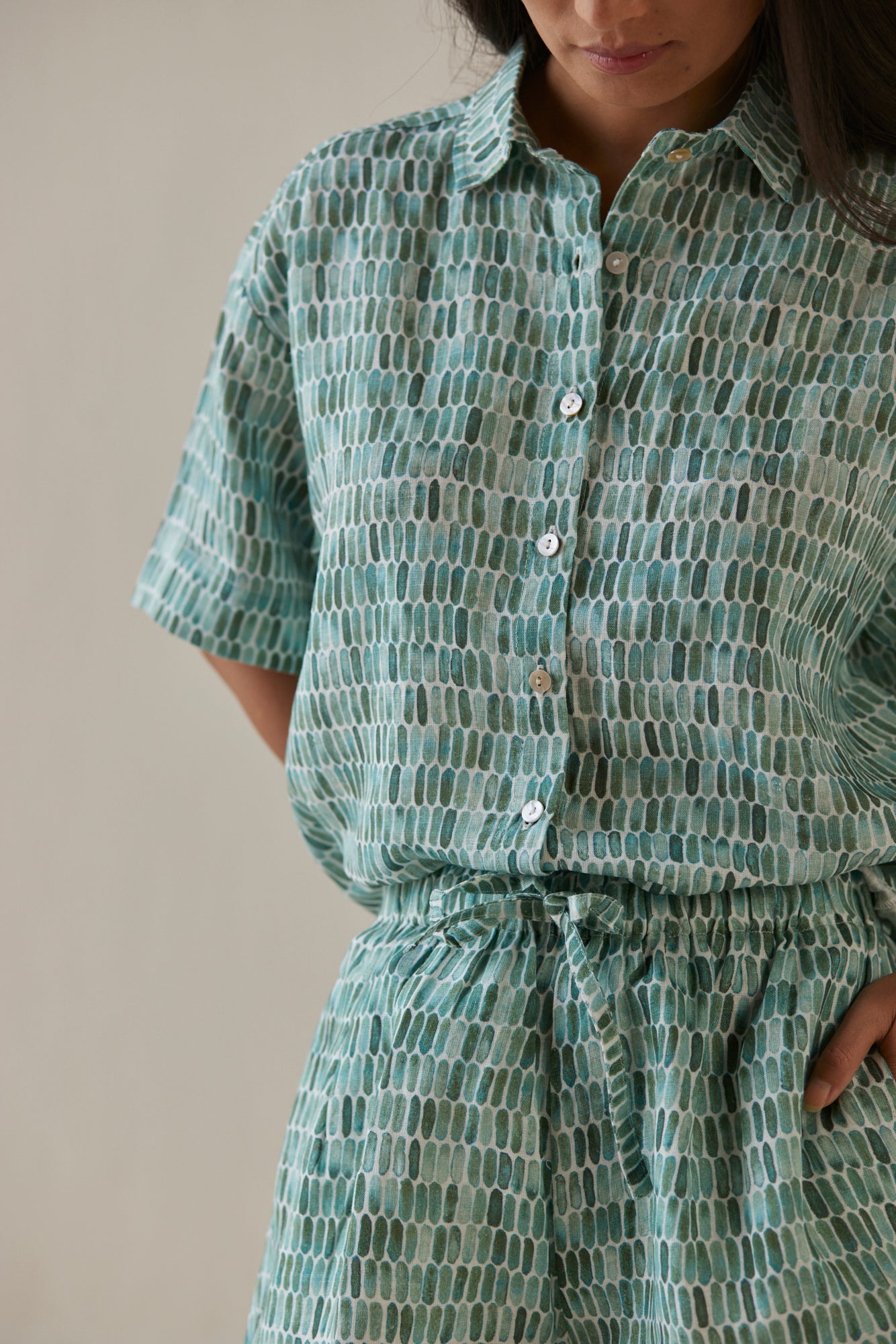 Echo Speckle Teal Shirt